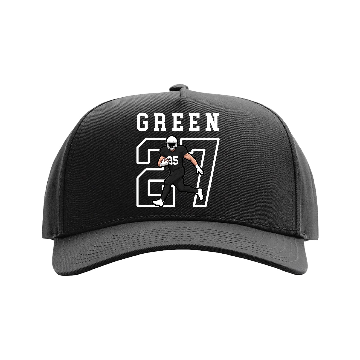 Full Fabric Five-Panel Champ Cap — Shirsey in Black
