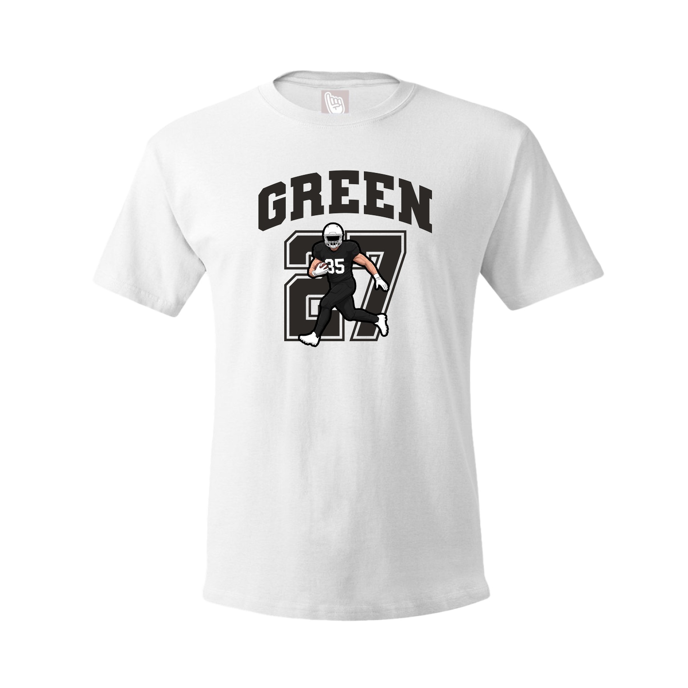 Youth Tee — Number in White