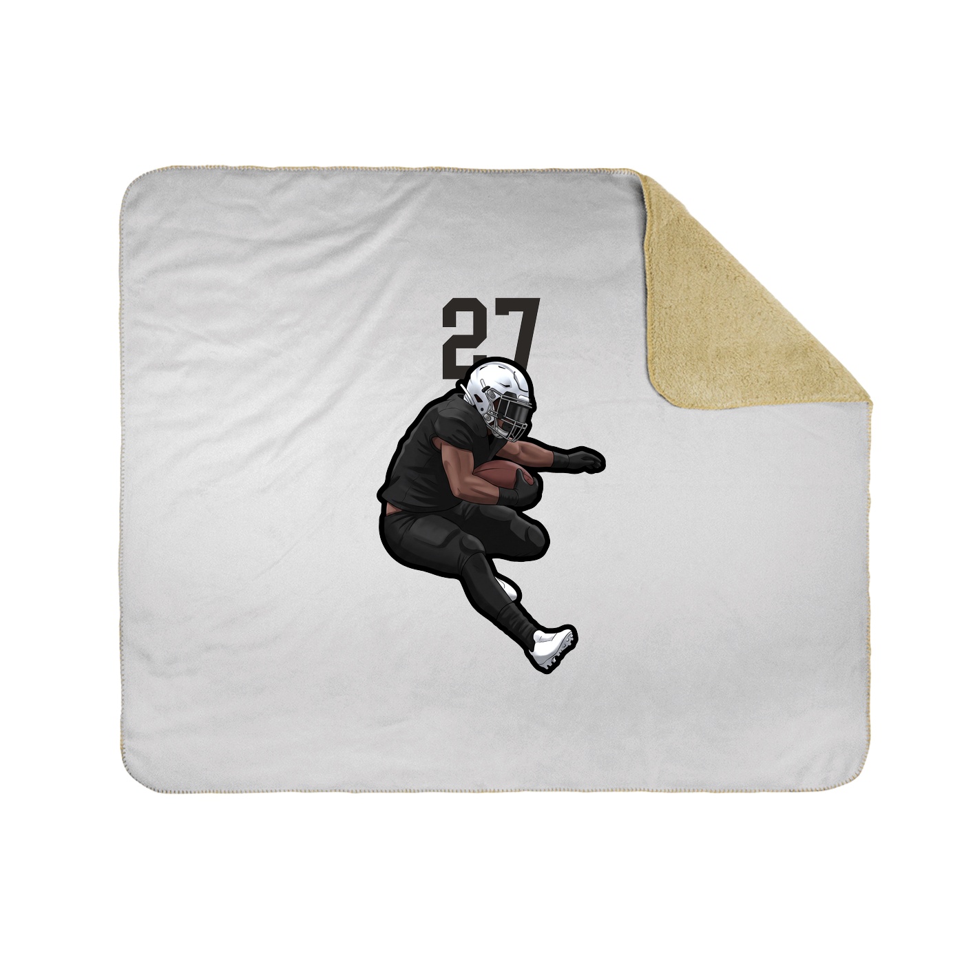 Throw Blanket — Number Top in White