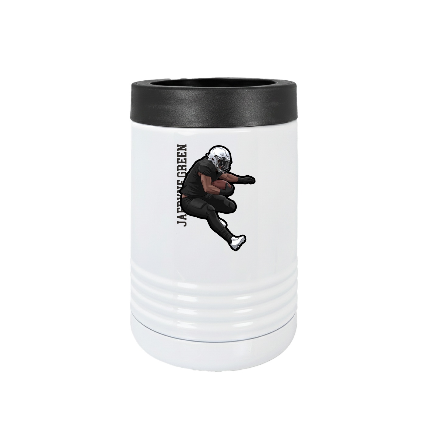 Beverage Holder — Name Vertical in White
