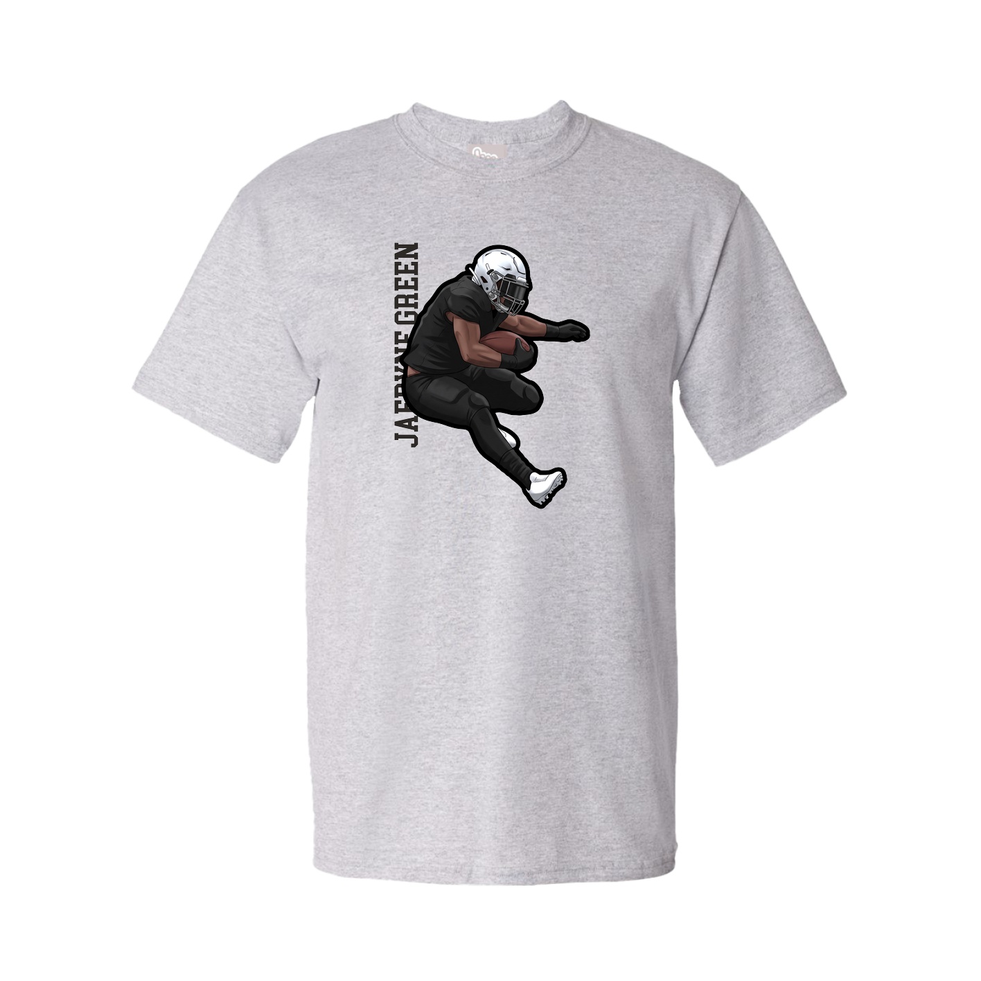Tee — Name Vertical in Grey