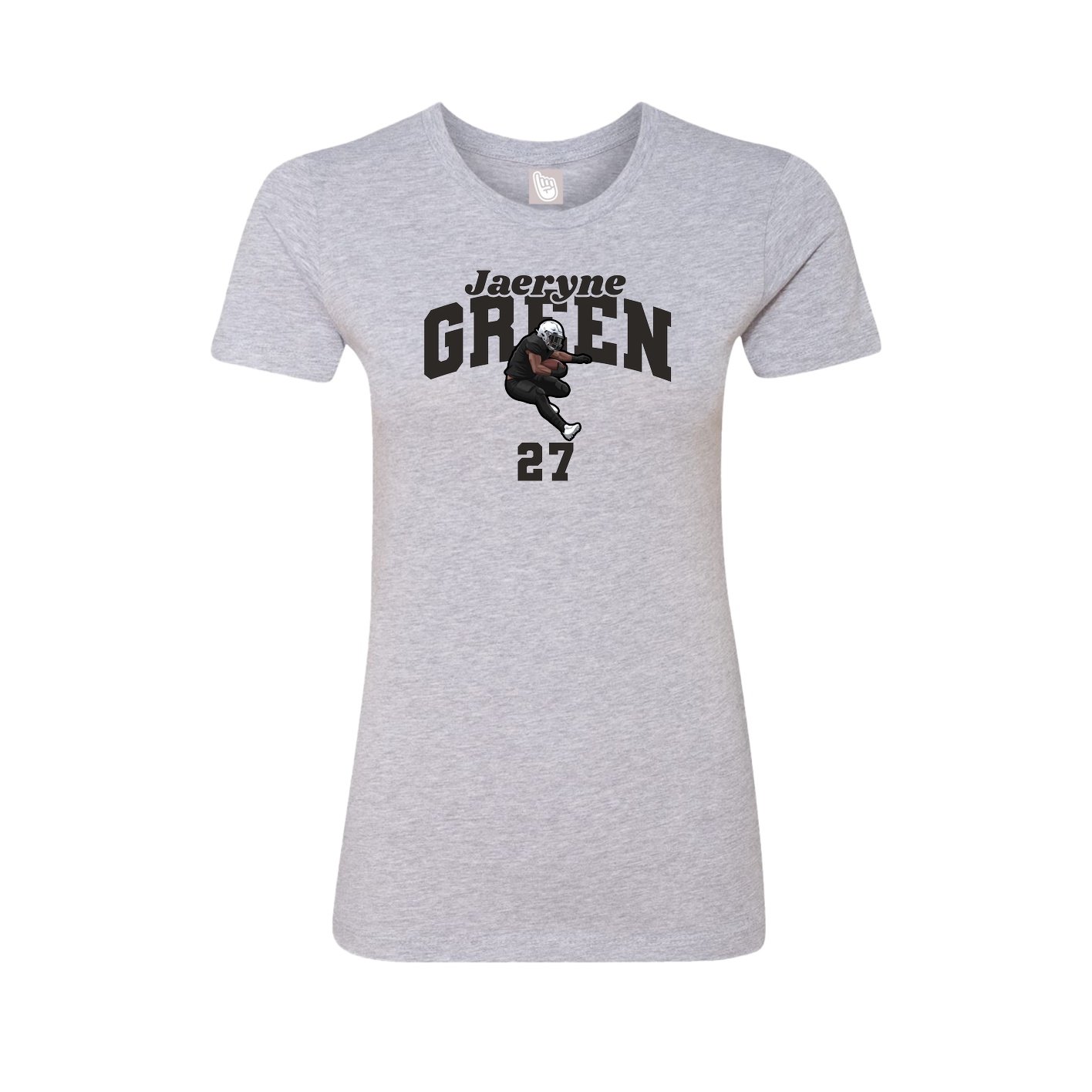 Fitted Women's Tee — Signature Arch in Grey