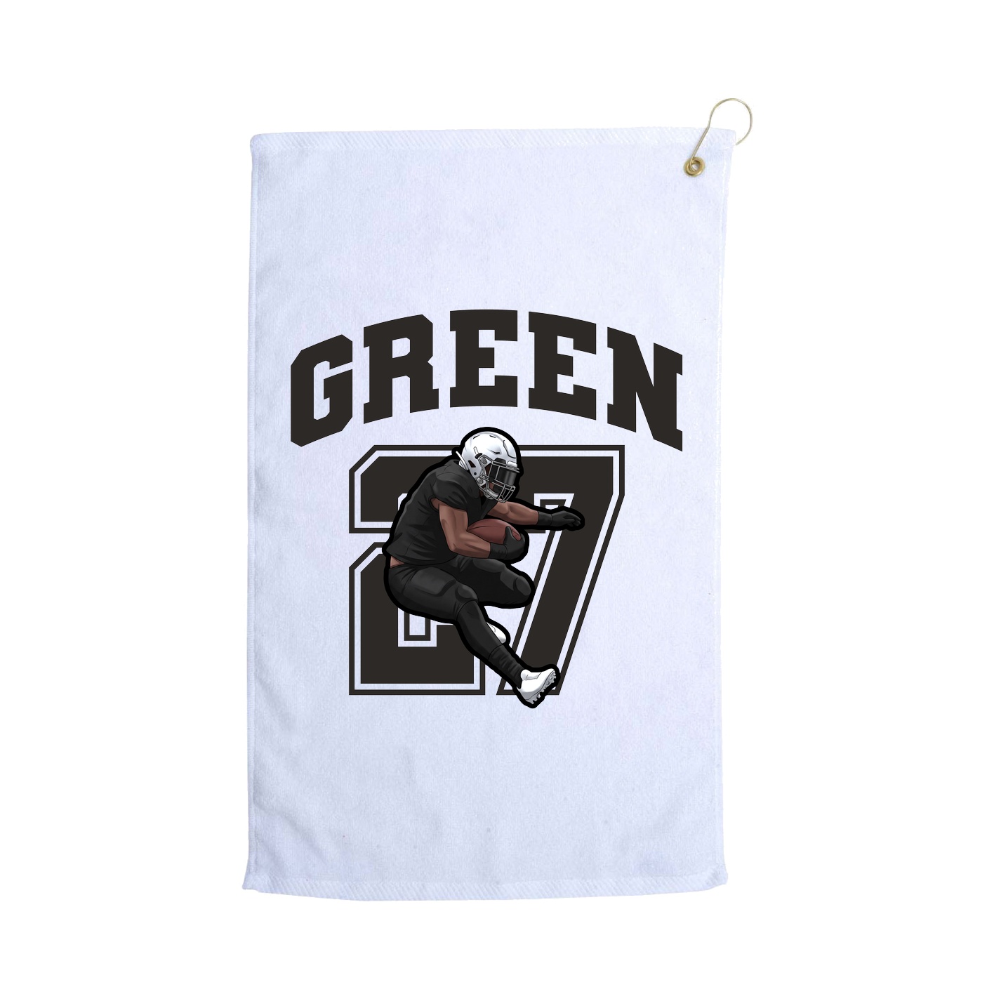 Golf Towel — Number in White