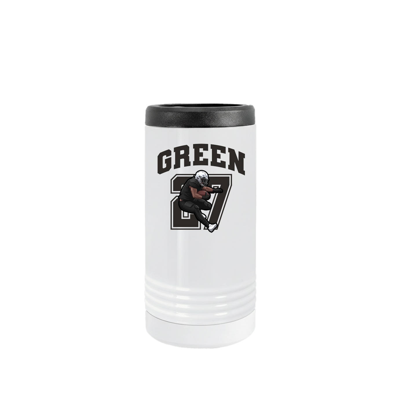 Slim Beverage Holder — Number in White