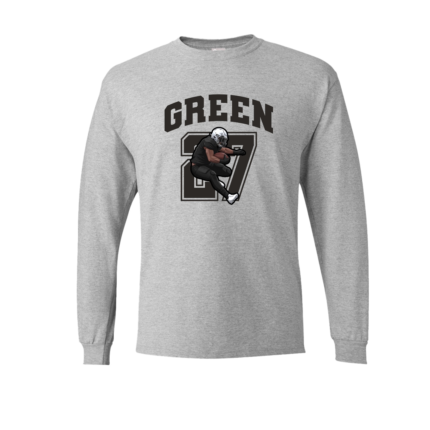 Long Sleeve Tee — Number in Grey