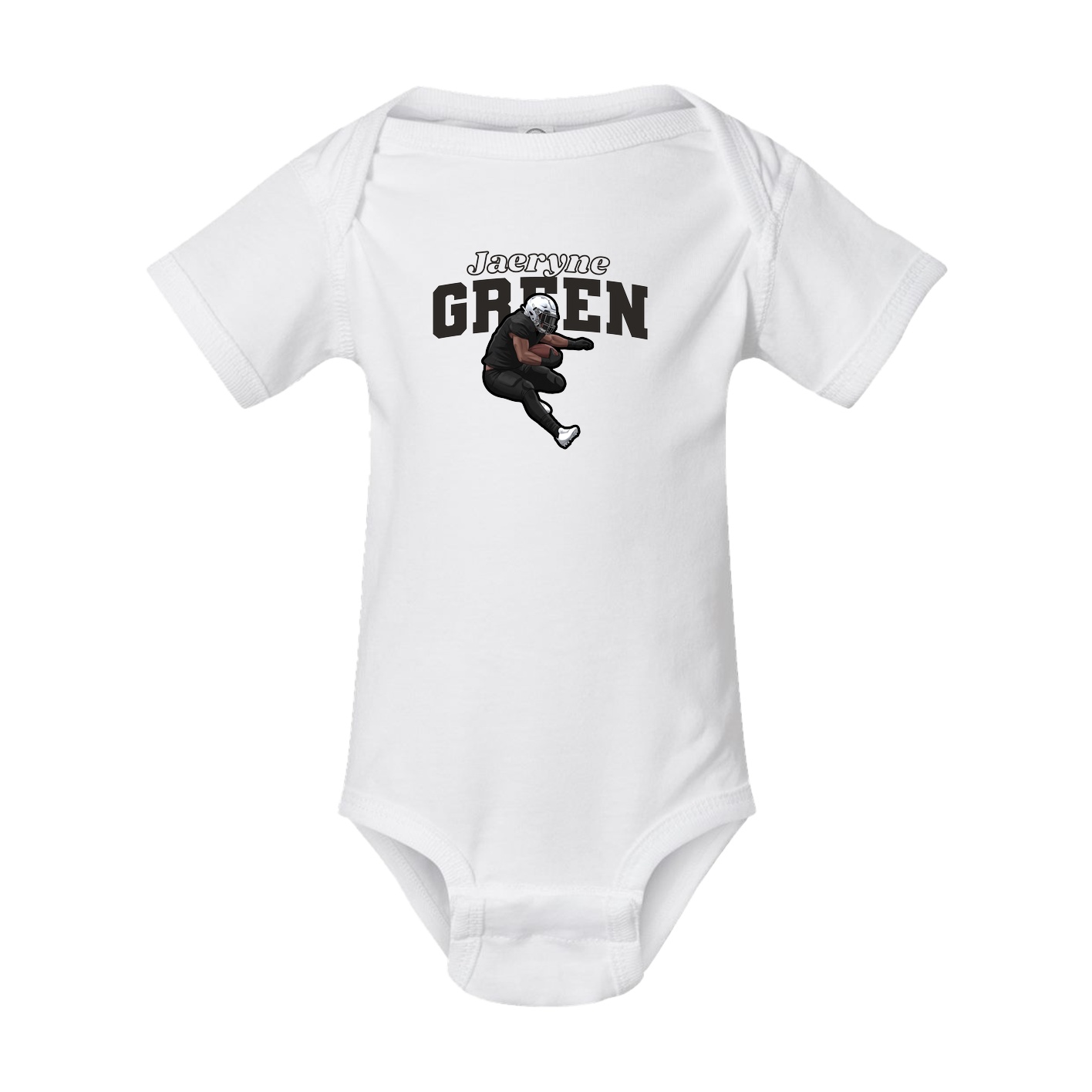 Baby Onesie — Name Arch in White