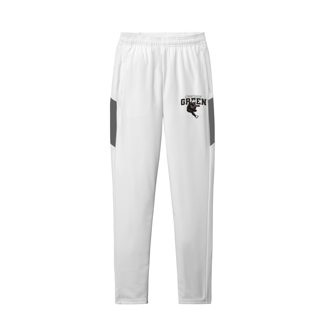 Team Travel Pant — Name Arch in White/Grey