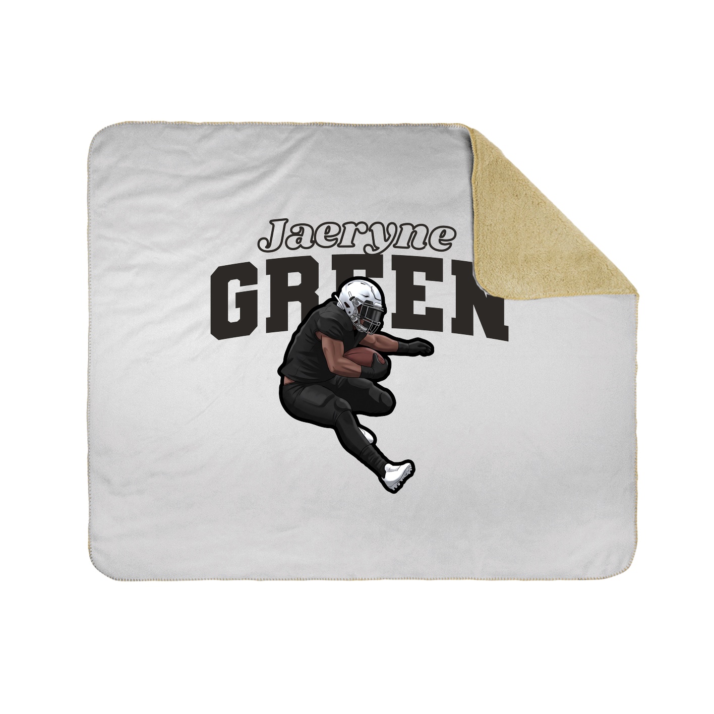 Throw Blanket — Name Arch in White