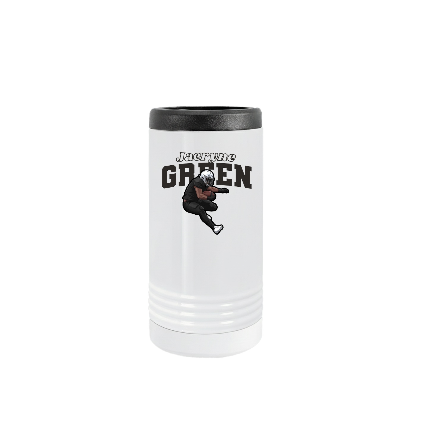Slim Beverage Holder — Name Arch in White