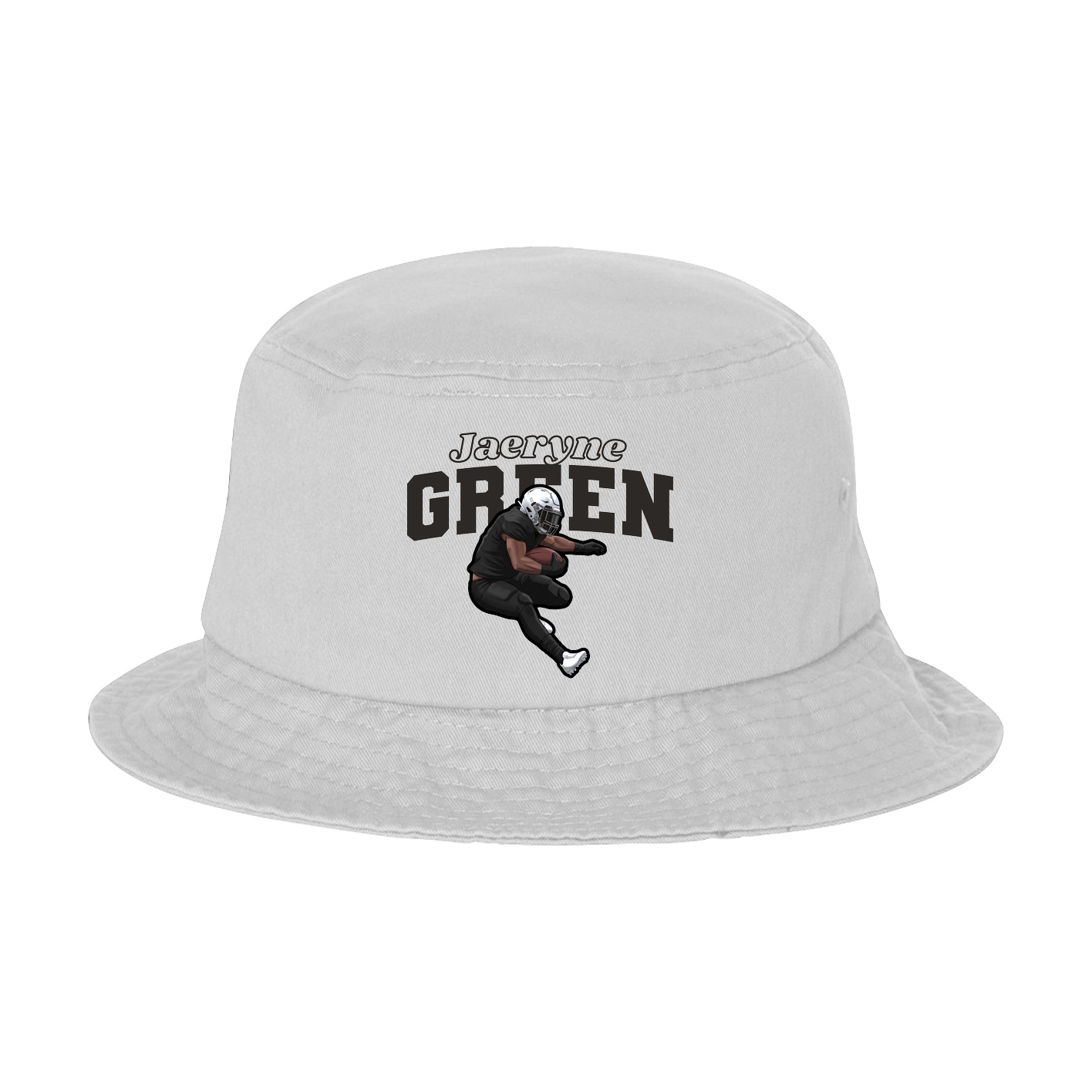 Bucket Cap — Name Arch in White