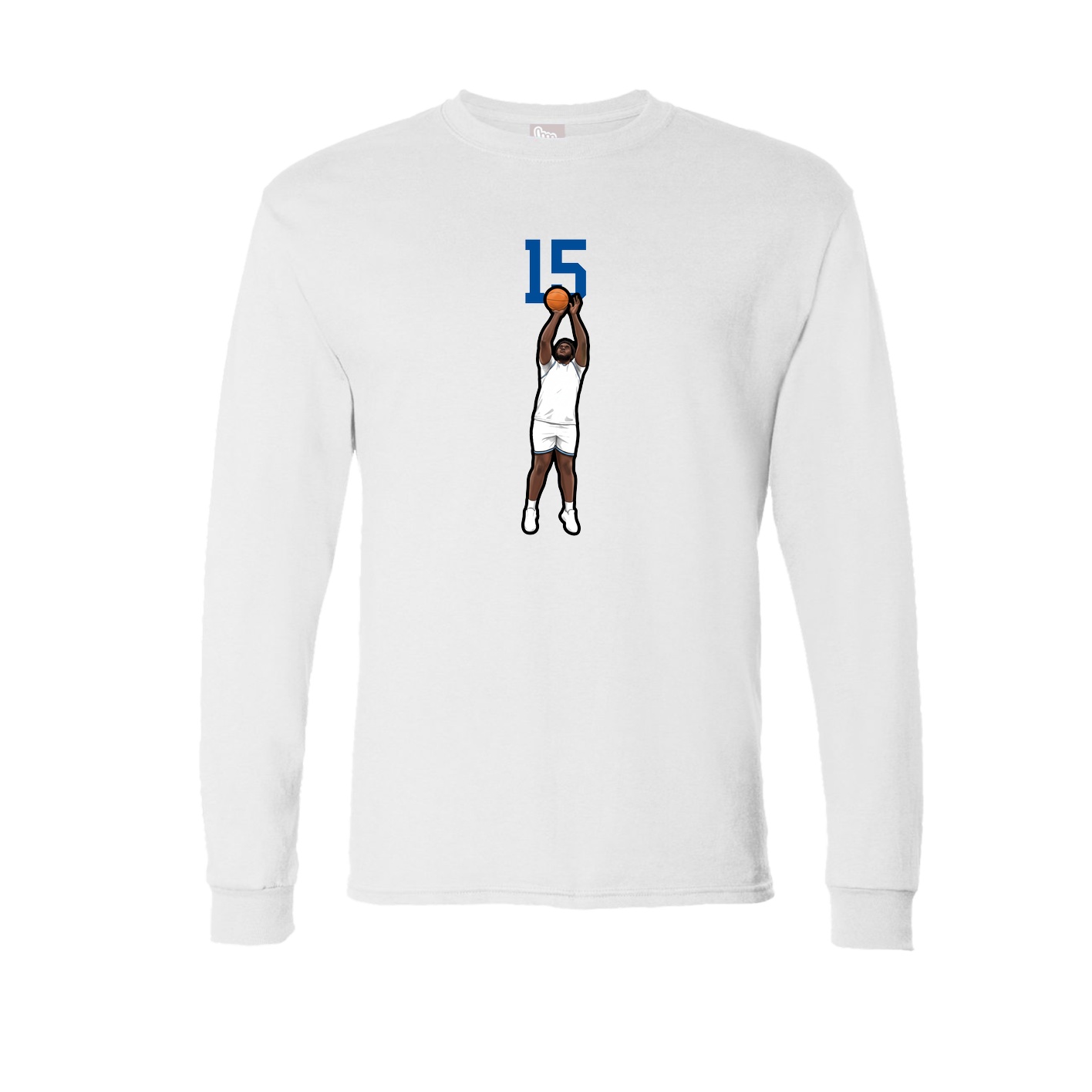 Long Sleeve Tee — Number Top in White