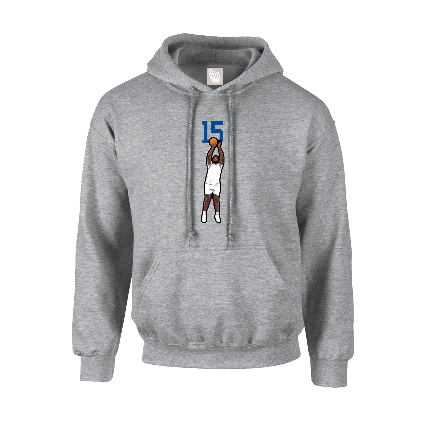 Hoodie — Number Top in Grey