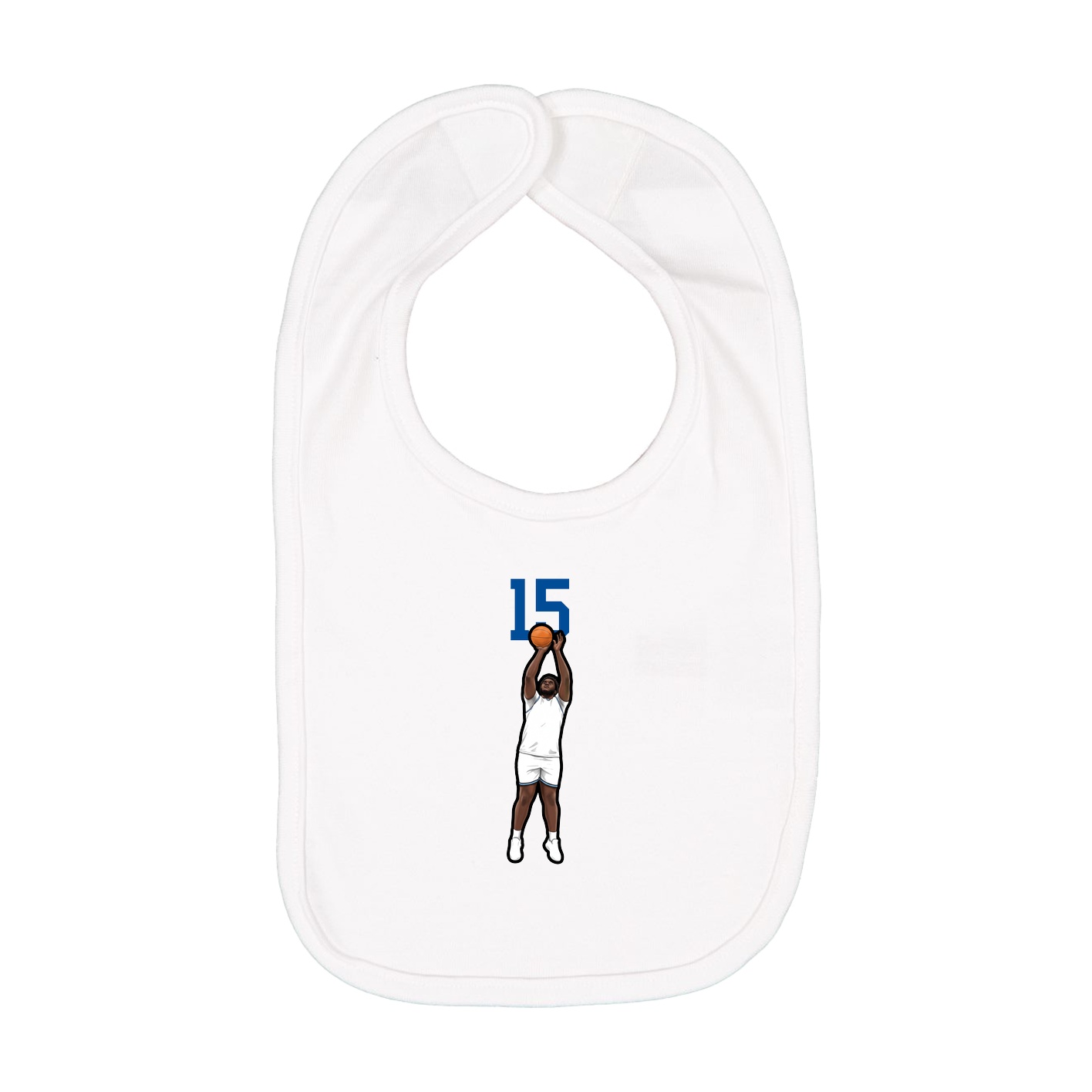 Infant Bib — Number Top in White