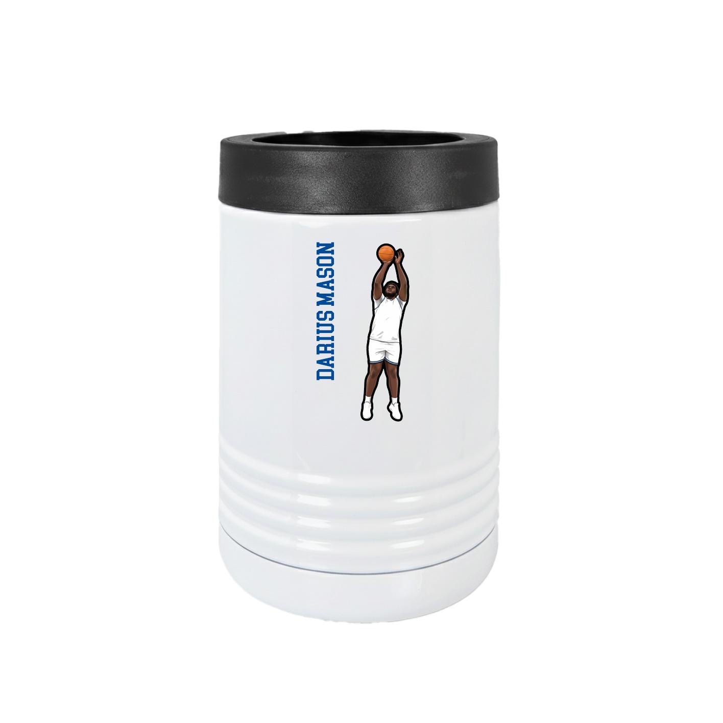 Beverage Holder — Name Vertical in White