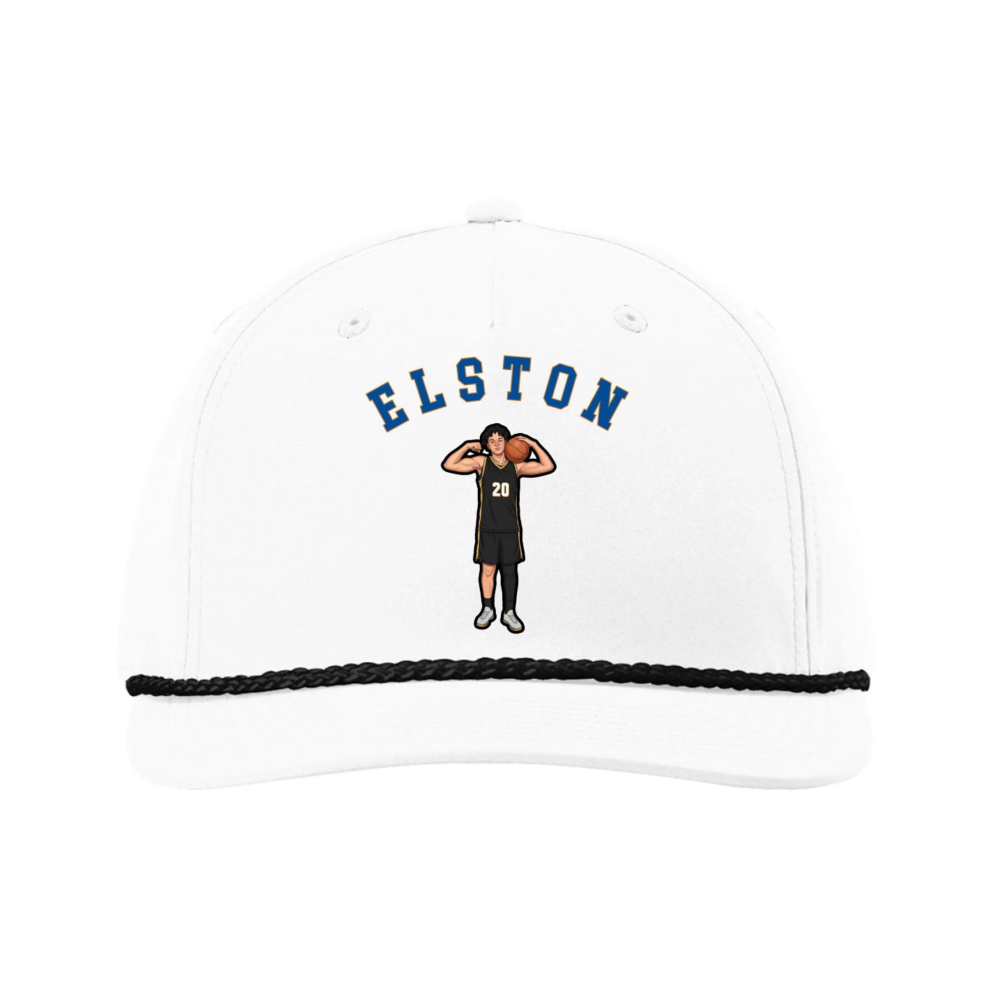 Five-Panel Classic Rope Cap — Shirsey Arch in White