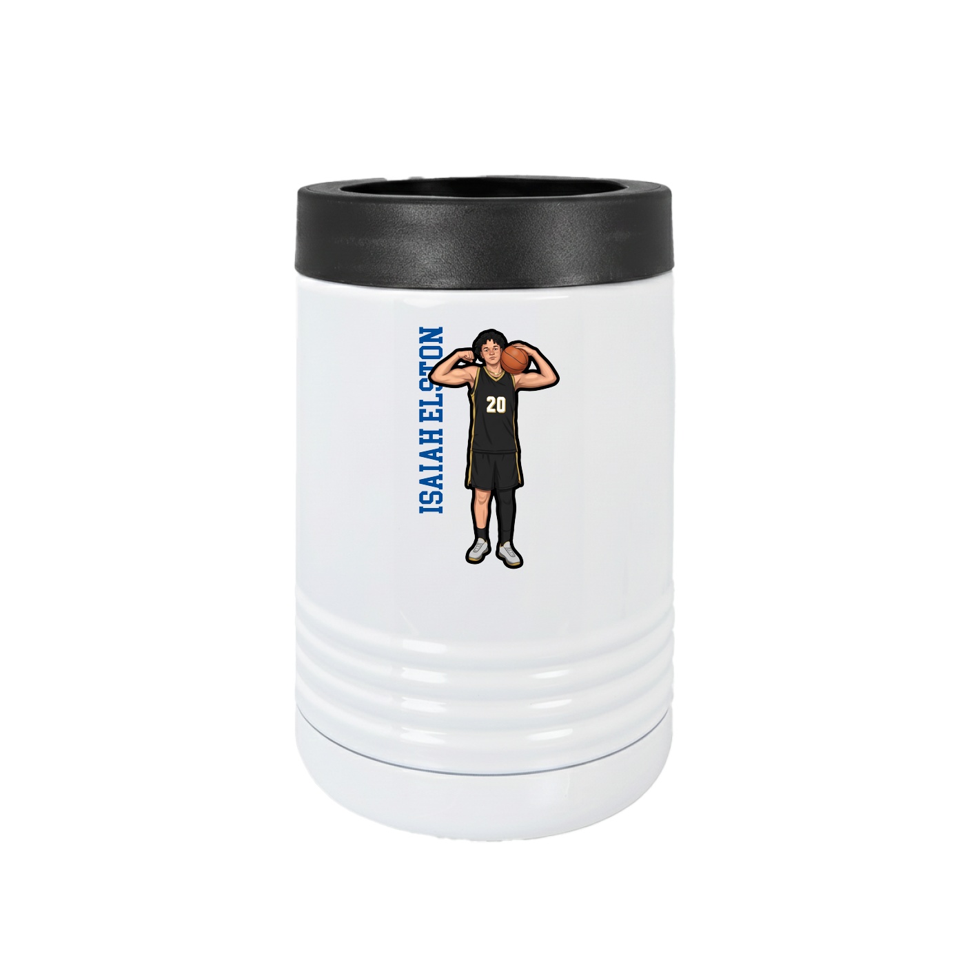 Beverage Holder — Name Vertical in White
