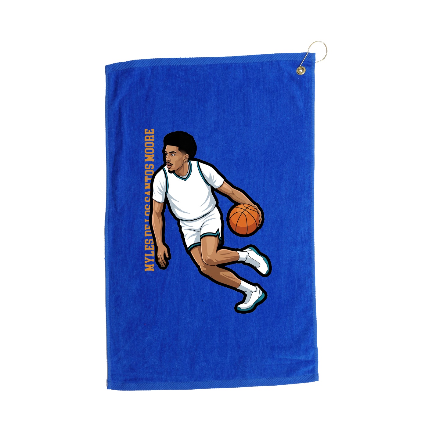Golf Towel — Name Vertical in Royal