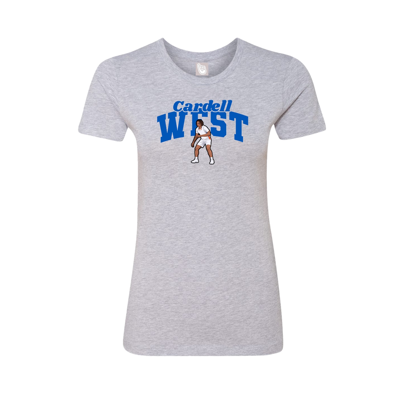 Fitted Women's Tee — Signature Arch in Grey
