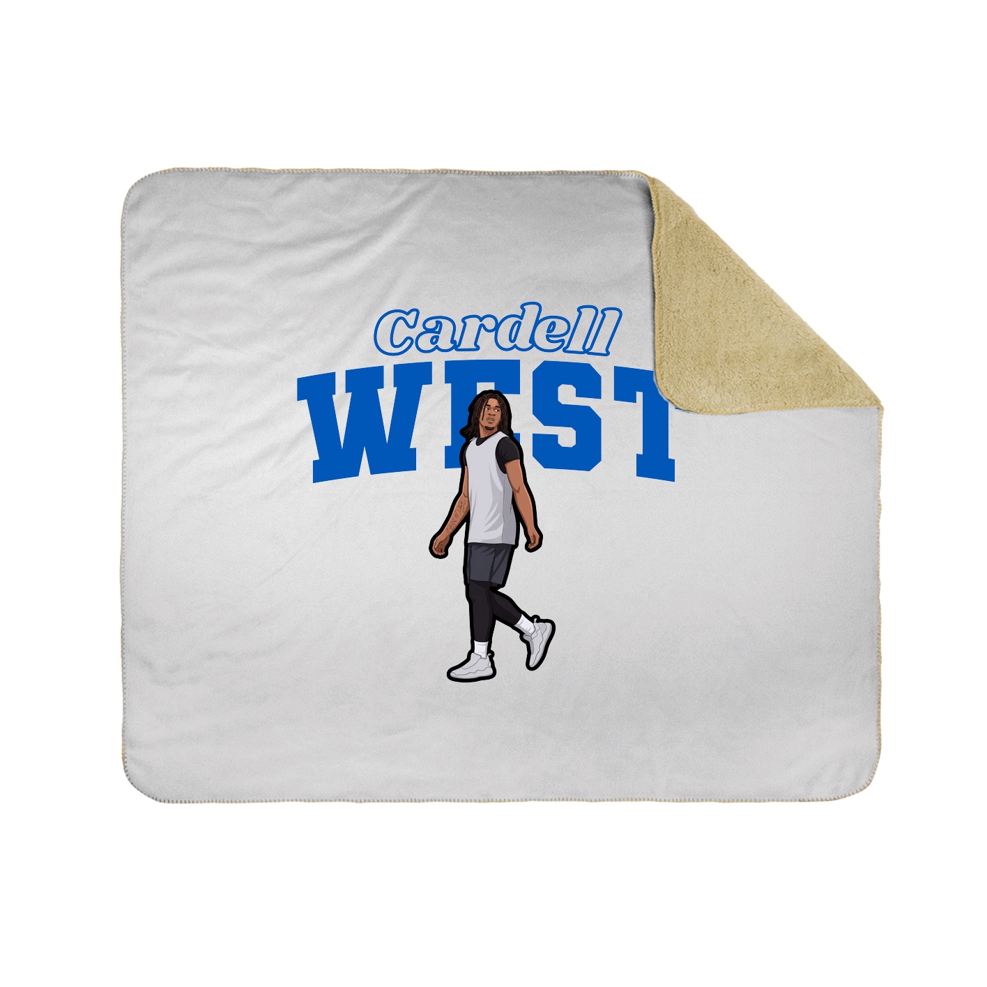Throw Blanket — Name Arch in White