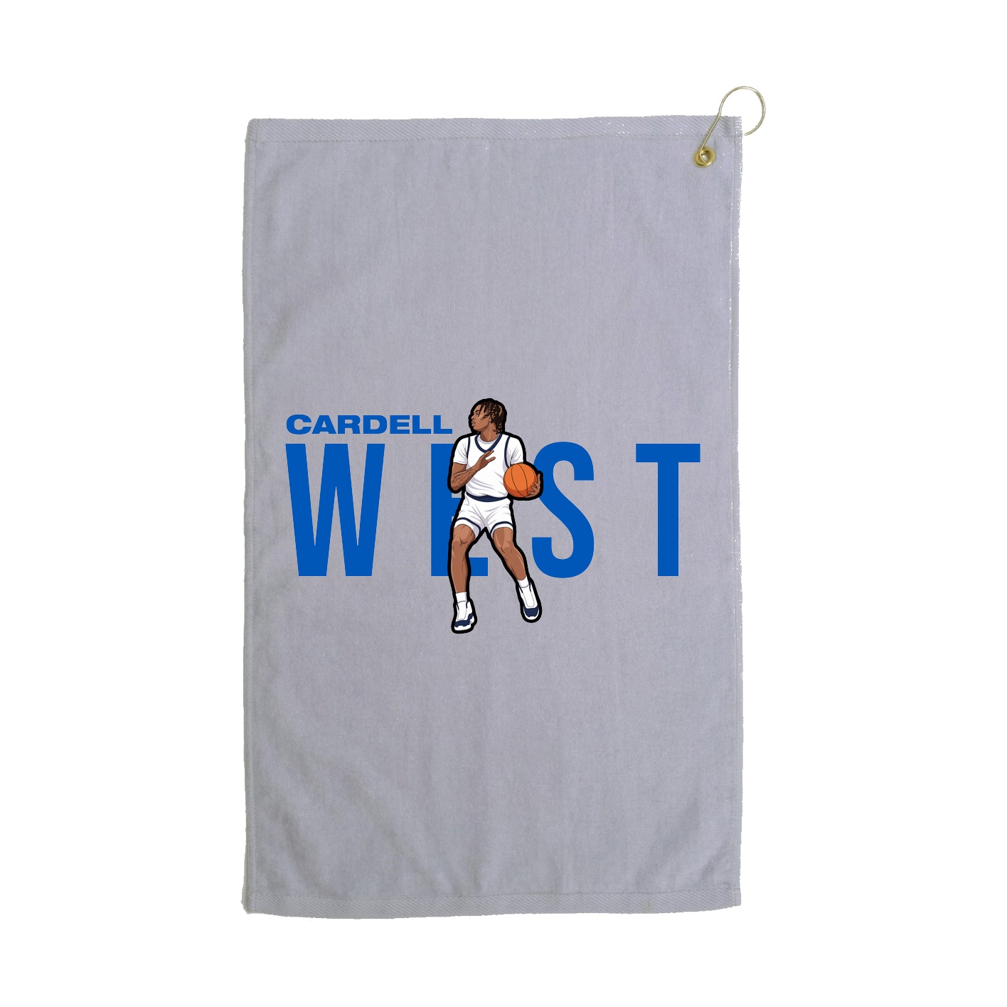 Golf Towel — Player Name in Grey