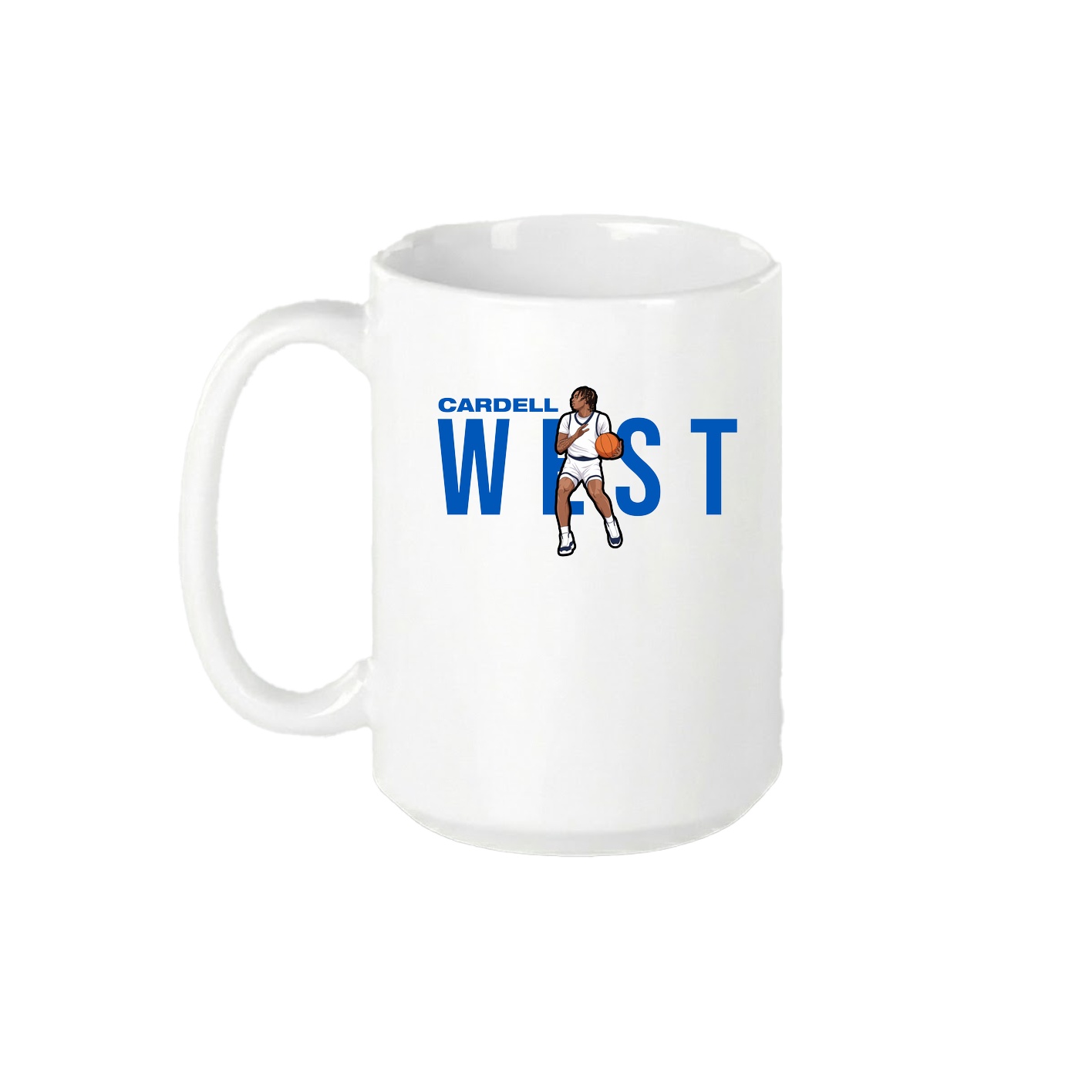 15oz Coffee Mug — Player Name in White