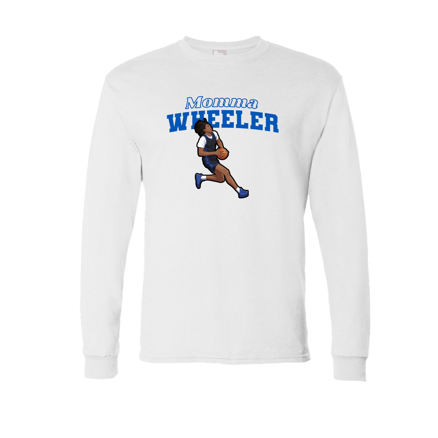 Long Sleeve Tee — Mothers Day Block in White