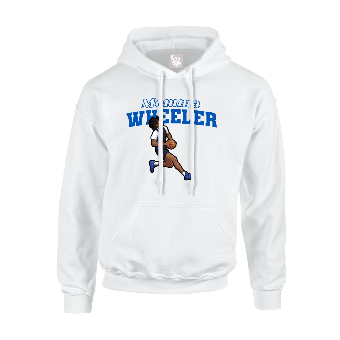 Youth Hoodie — Mothers Day Block in White