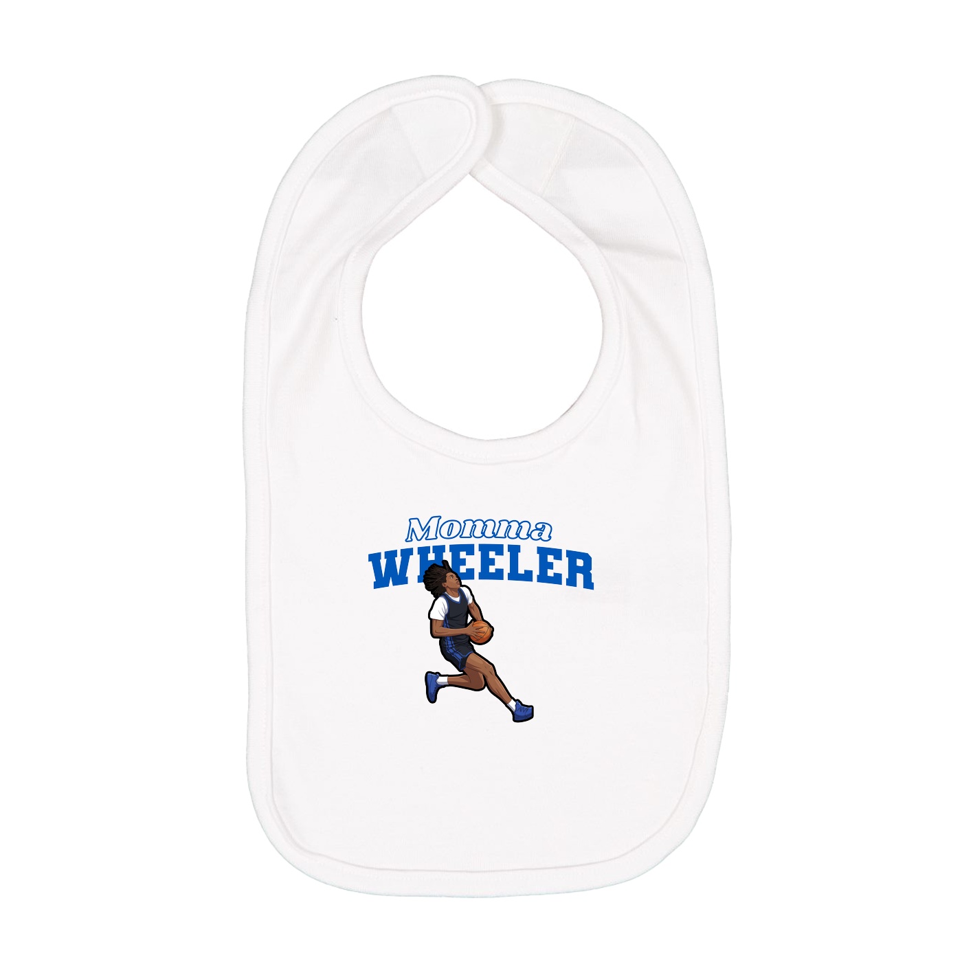 Infant Bib — Mothers Day Block in White