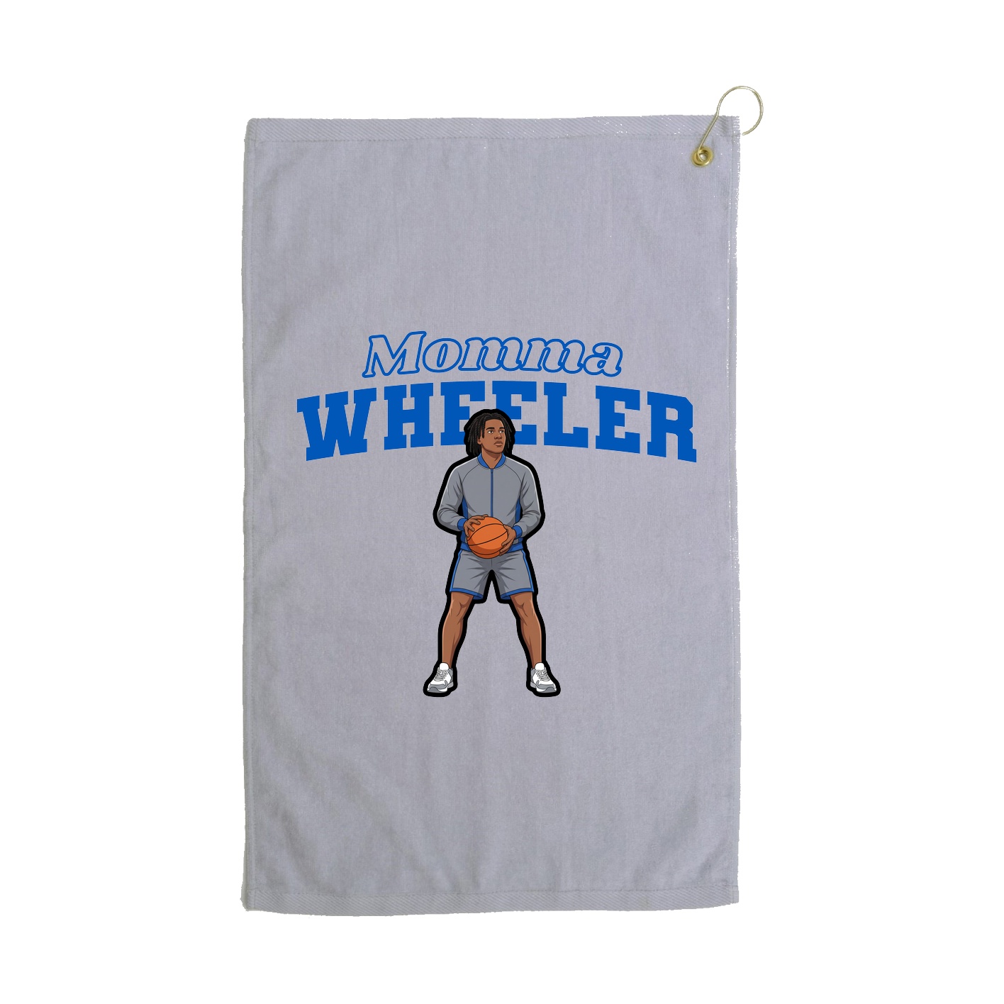 Golf Towel — Mothers Day Block in Grey