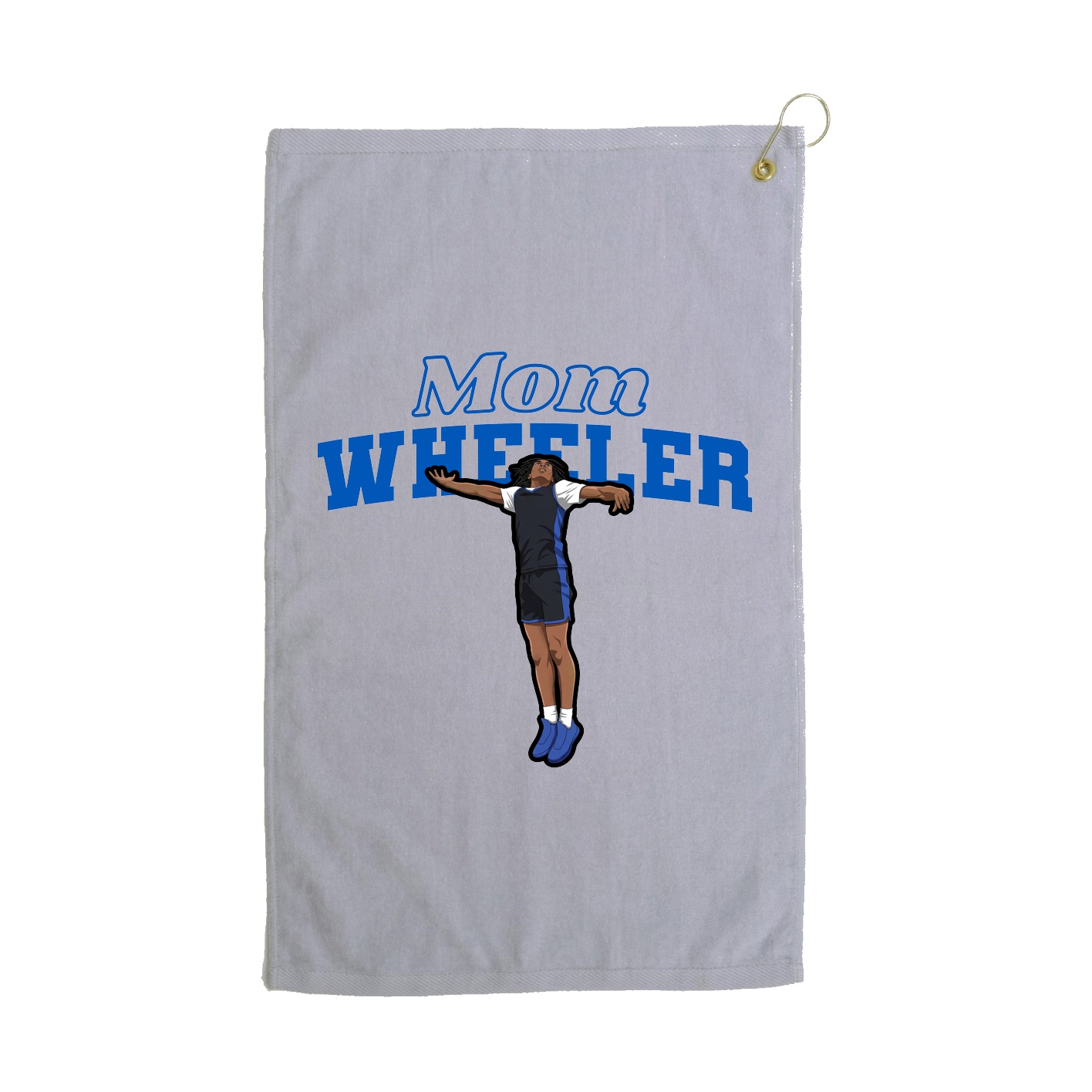 Golf Towel — Mothers Day Block in Grey