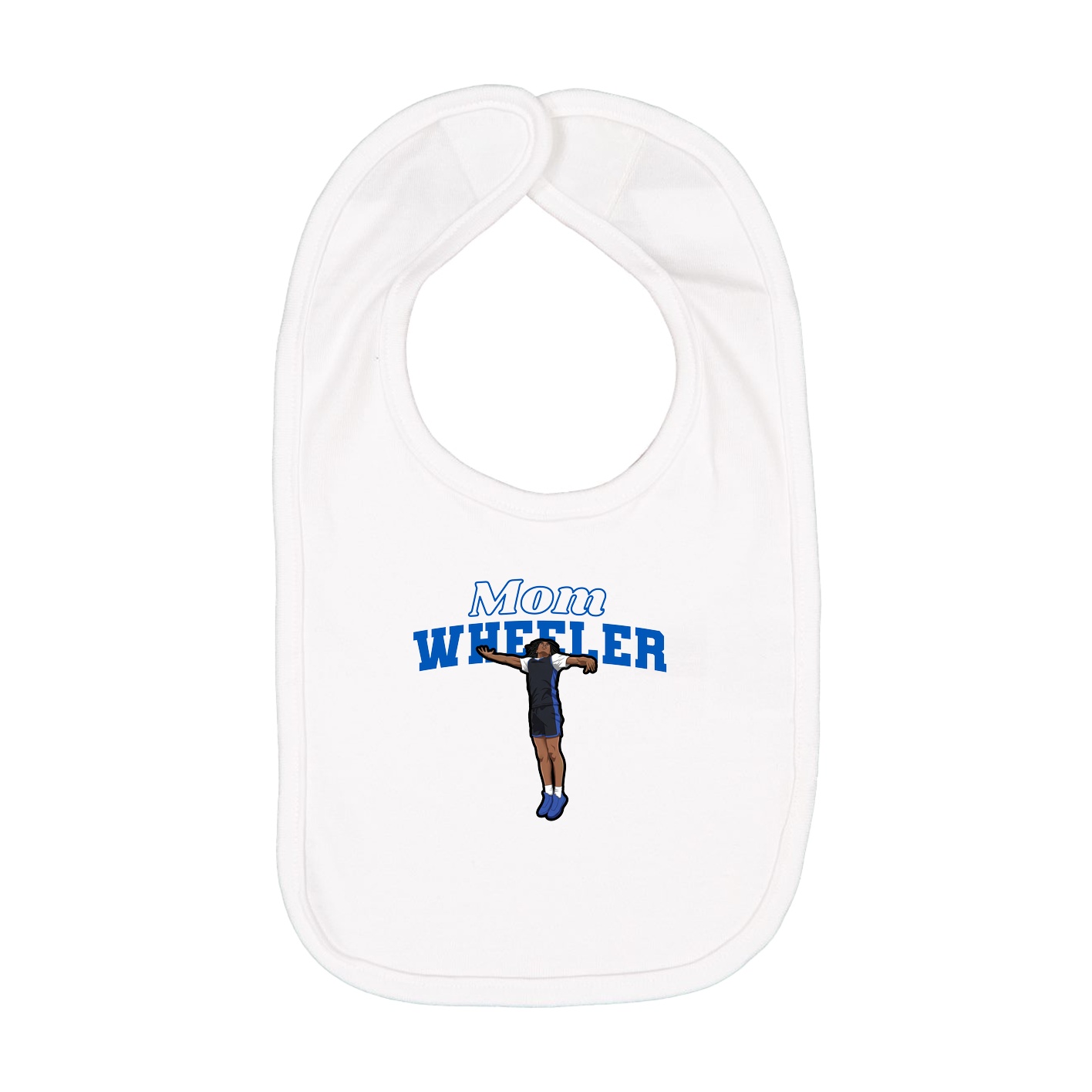 Infant Bib — Mothers Day Block in White