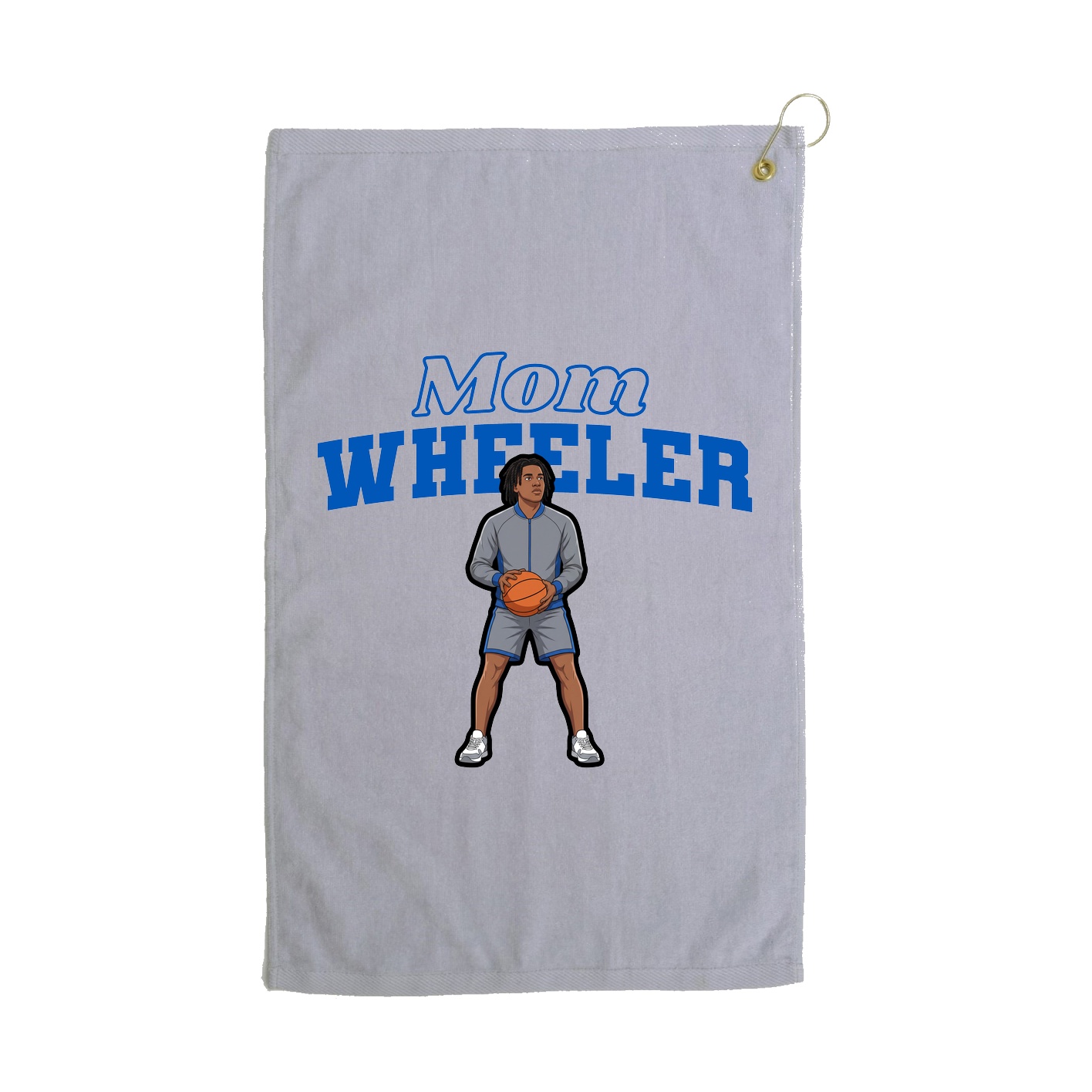 Golf Towel — Mothers Day Block in Grey