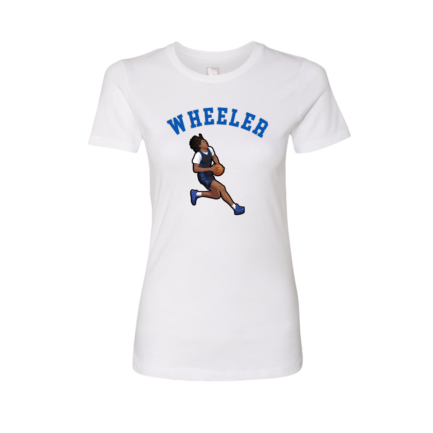 Fitted Women's Tee — Shirsey Arch in White