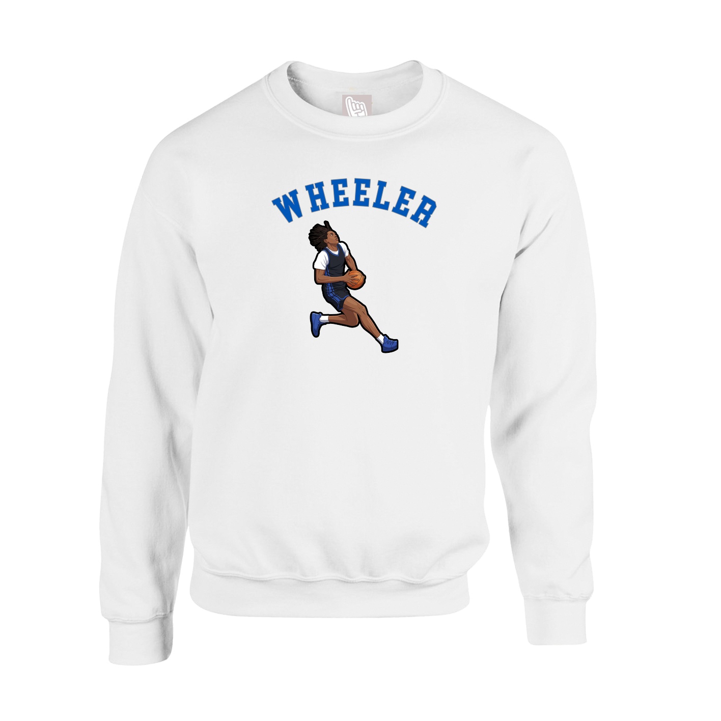 Fleece Crew — Shirsey Arch in White