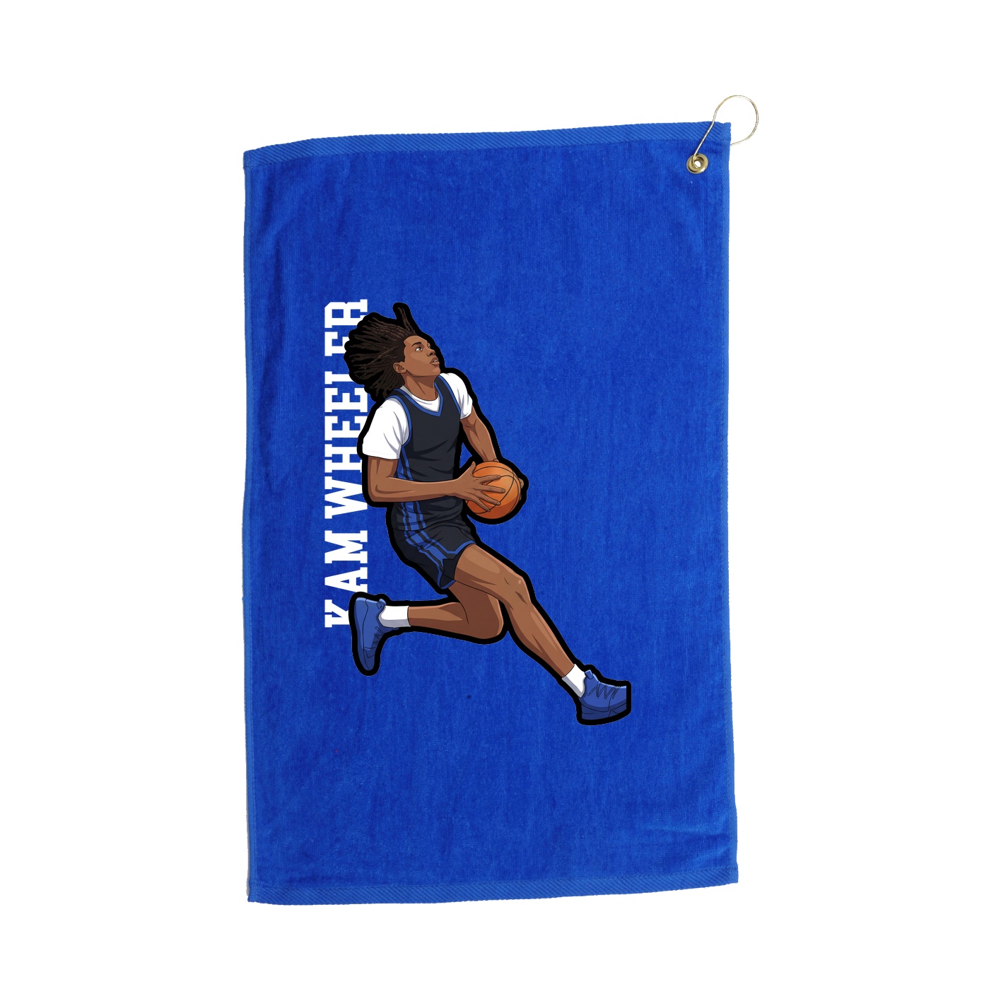 Golf Towel — Name Vertical in Royal