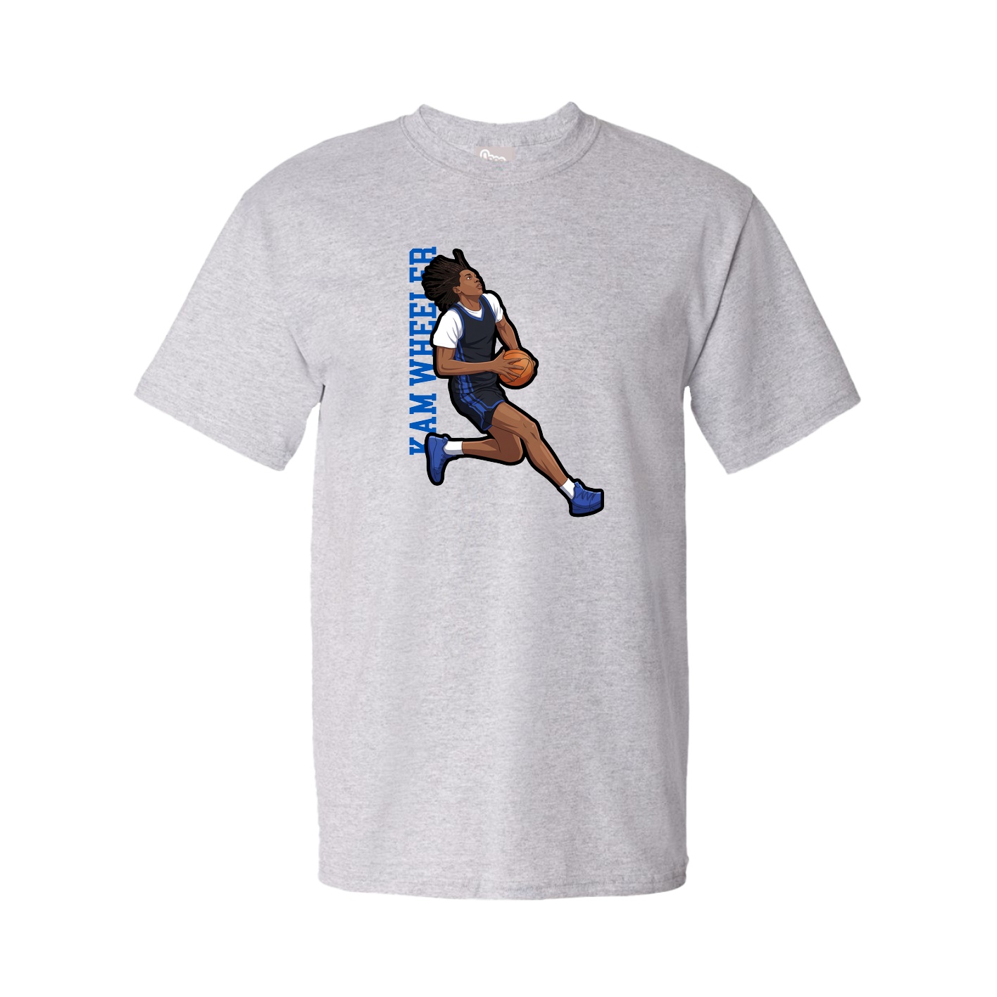 Tee — Name Vertical in Grey