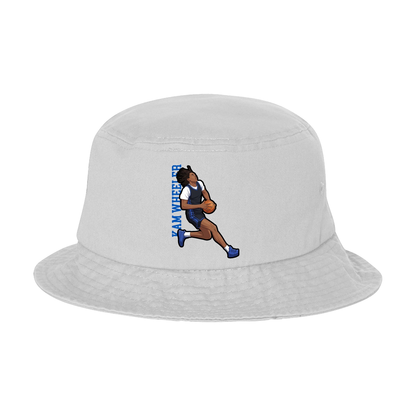 Bucket Cap — Name Vertical in White