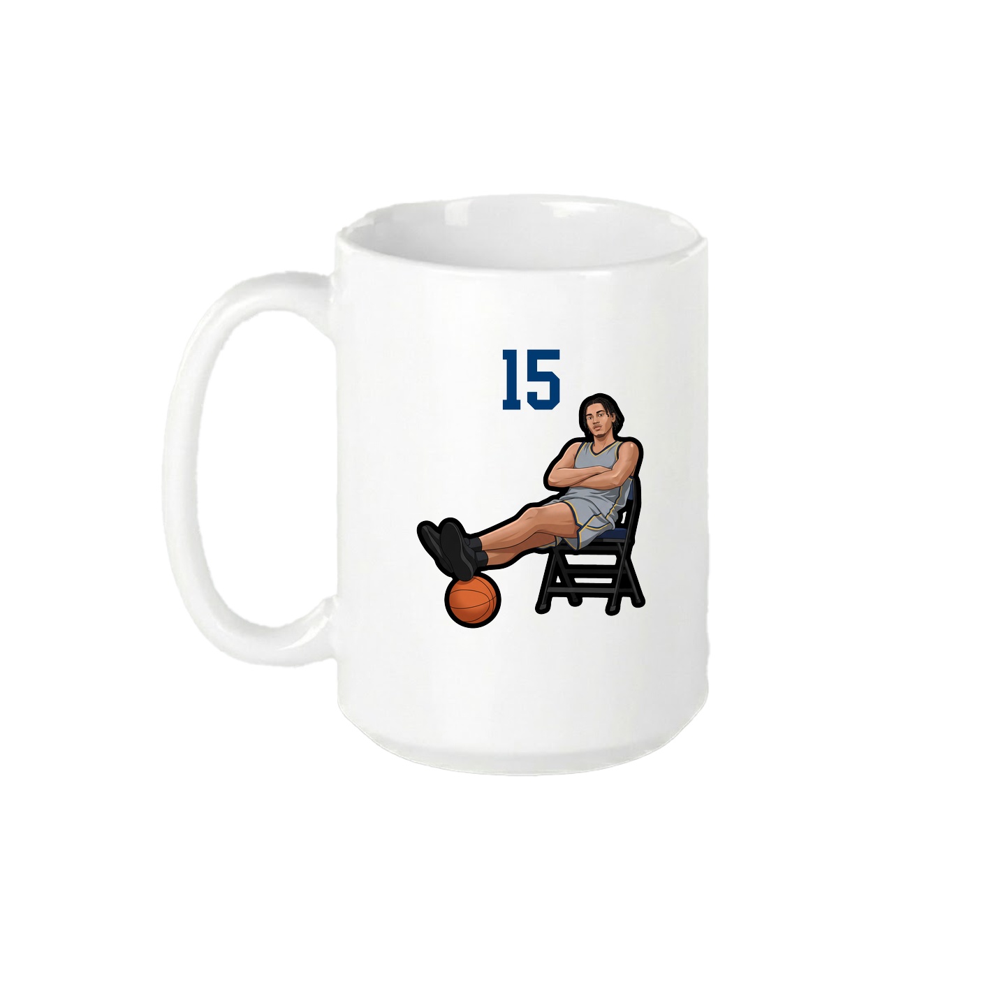 15oz Coffee Mug — Number Top in White