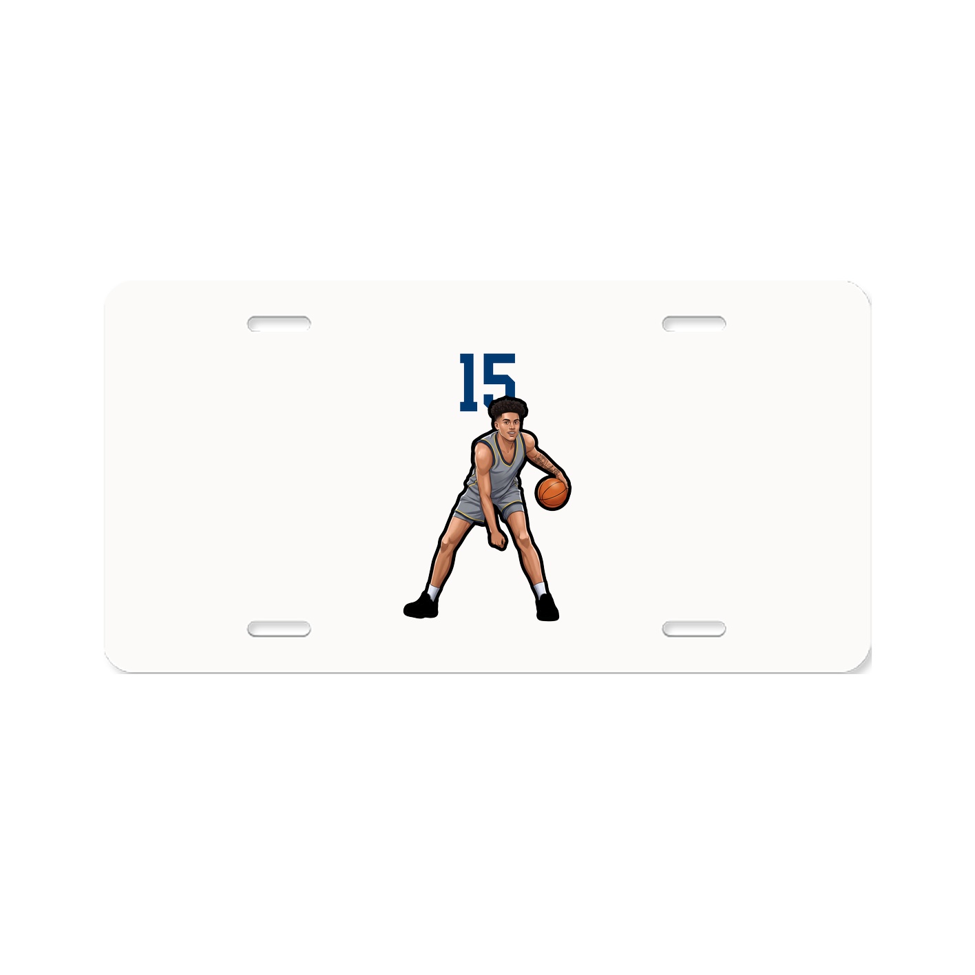 License Plate — Number Top in Classic