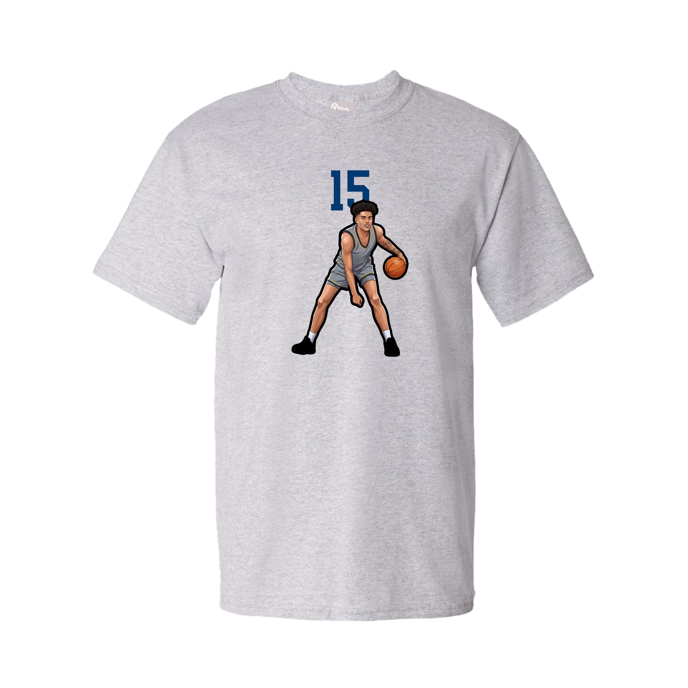 Youth Tee — Number Top in Grey