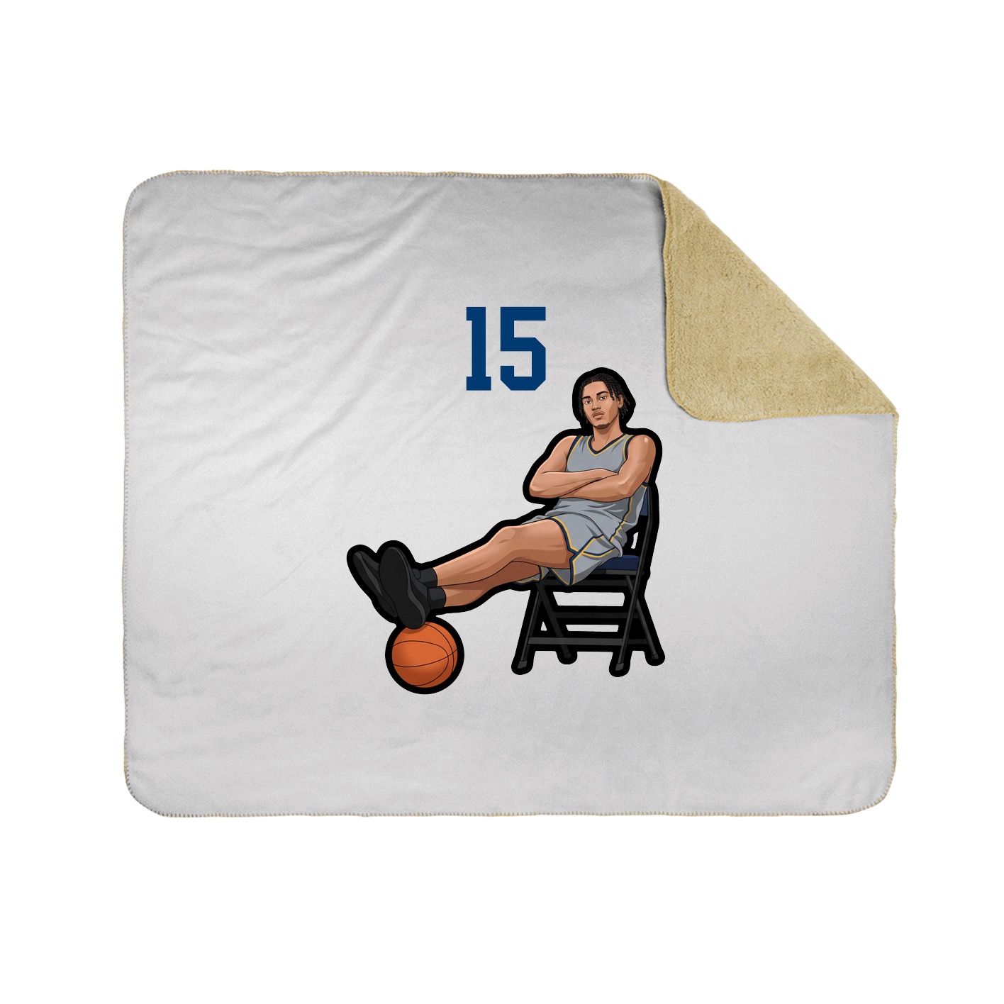 Throw Blanket — Number Top in White