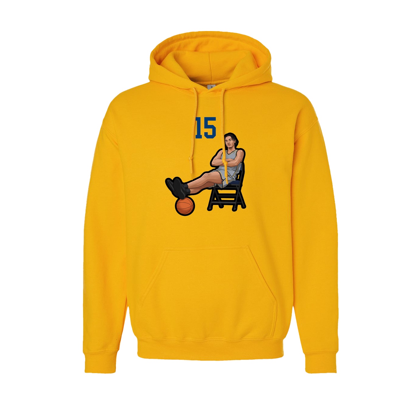 Youth Hoodie — Number Top in Gold
