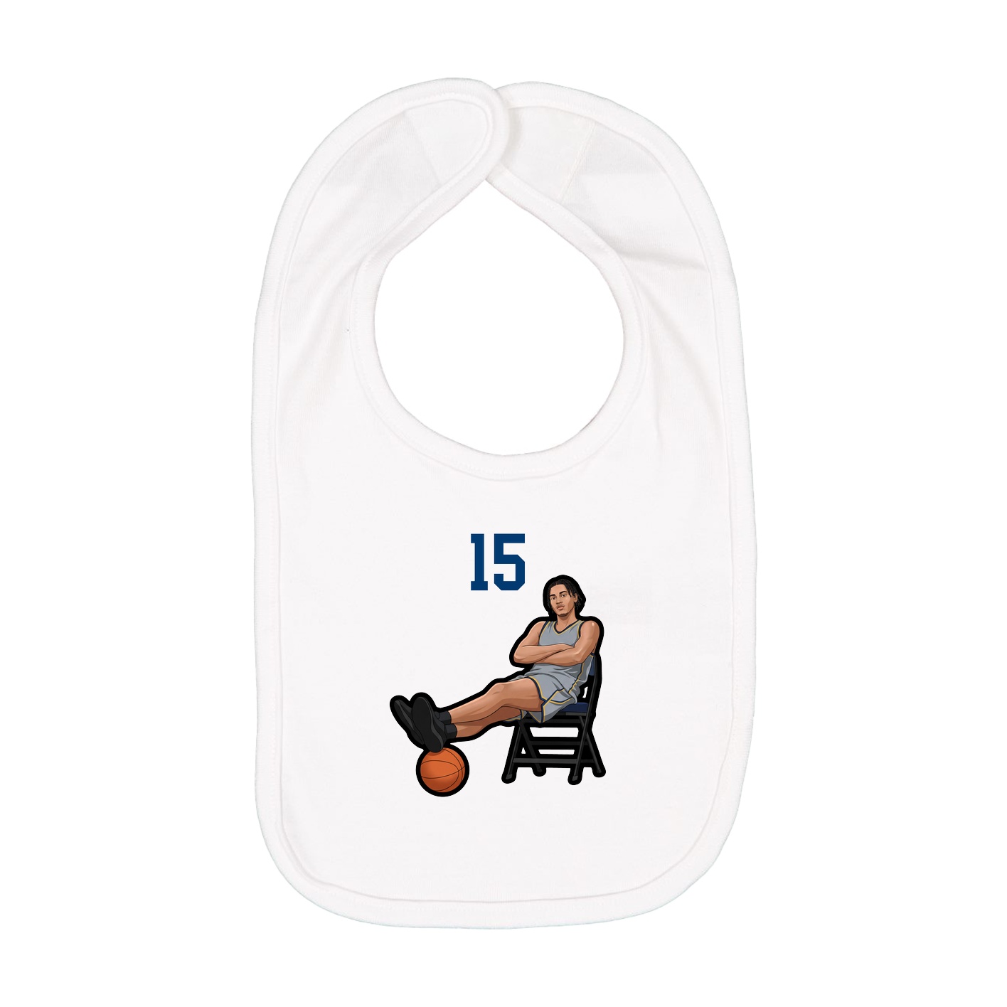 Infant Bib — Number Top in White