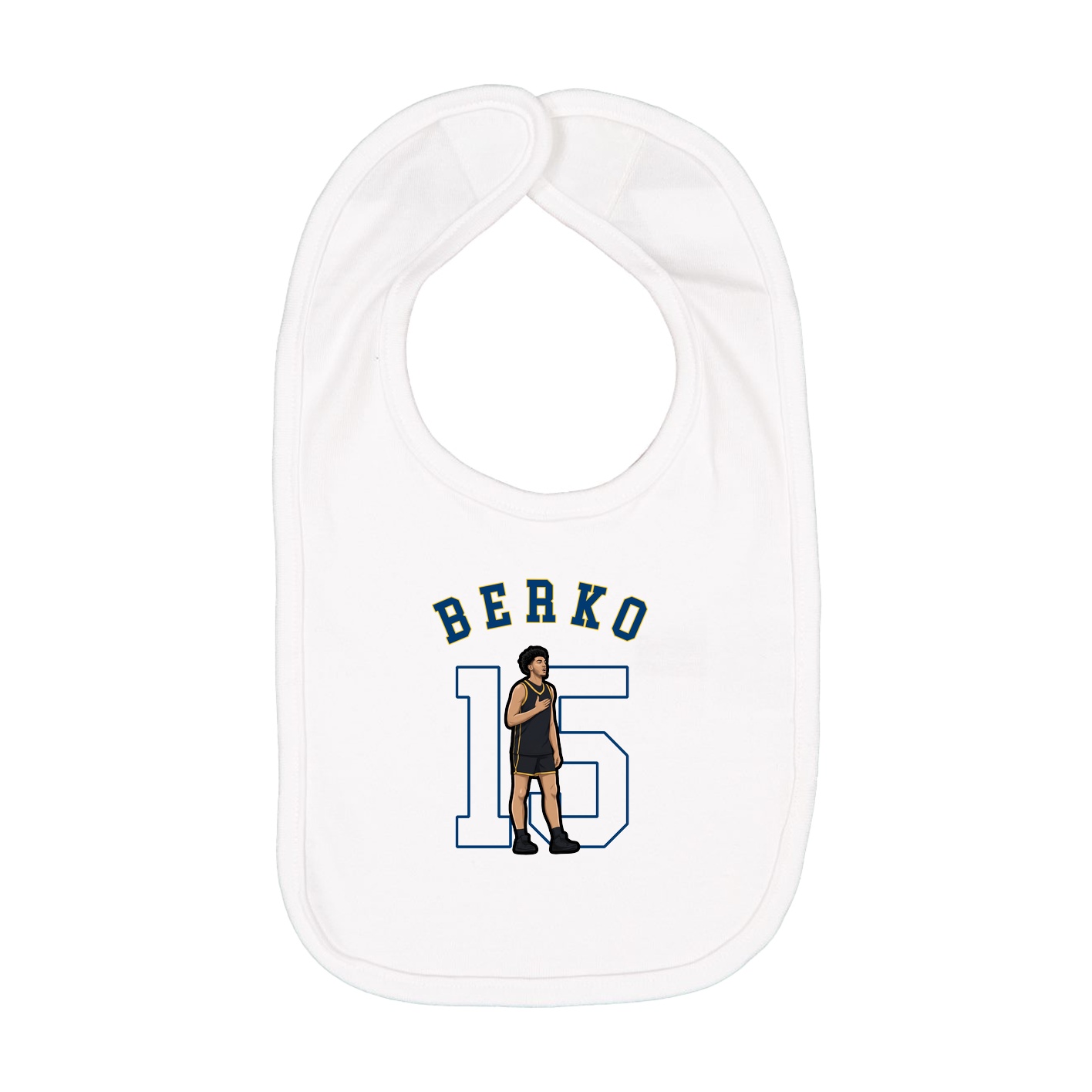 Infant Bib — Shirsey Arch in White