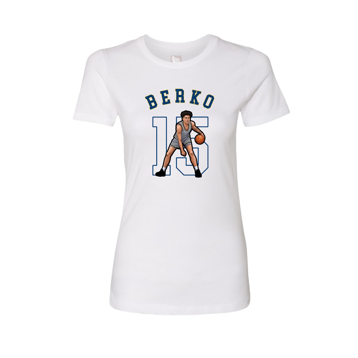 Fitted Women's Tee — Shirsey Arch in White