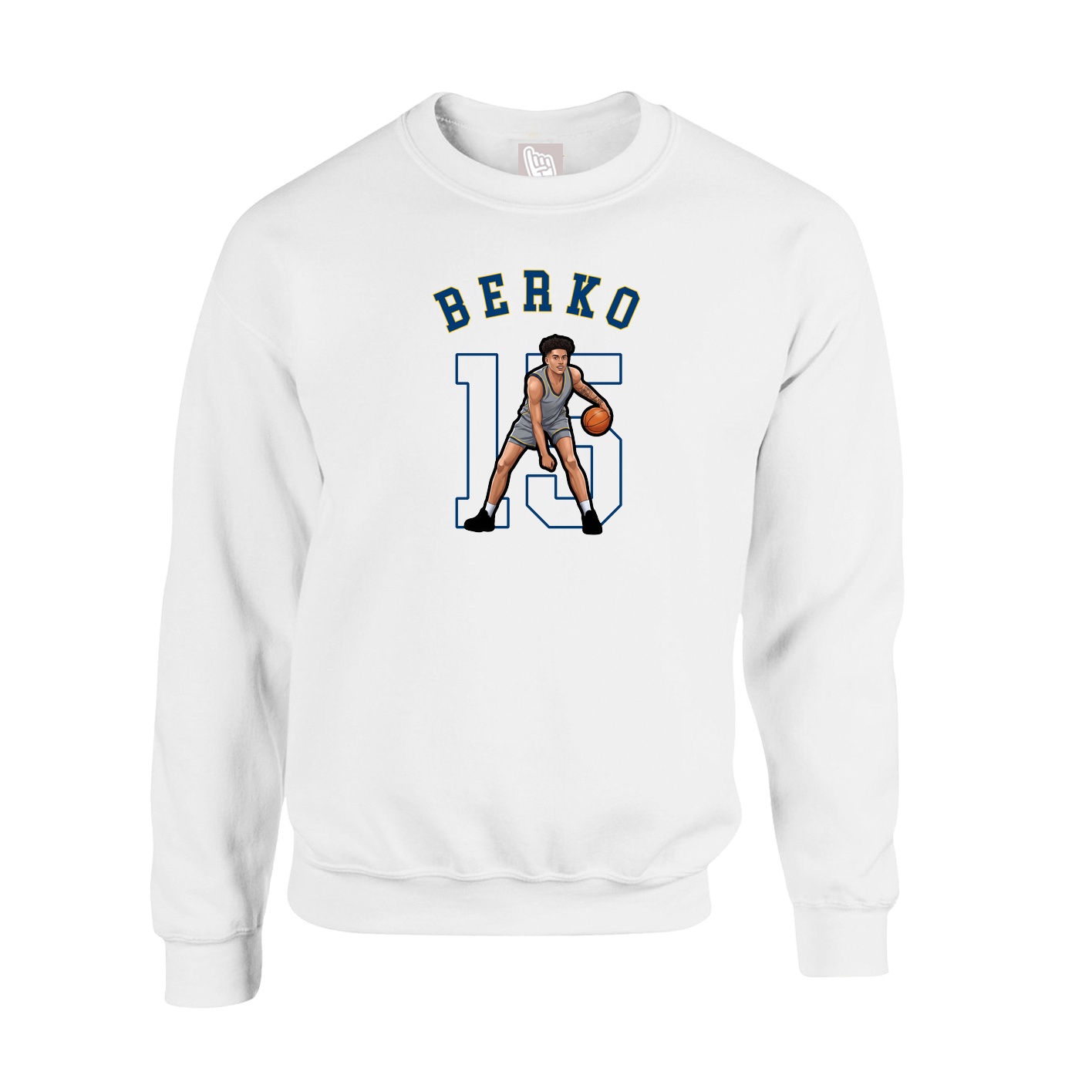 Fleece Crew — Shirsey Arch in White