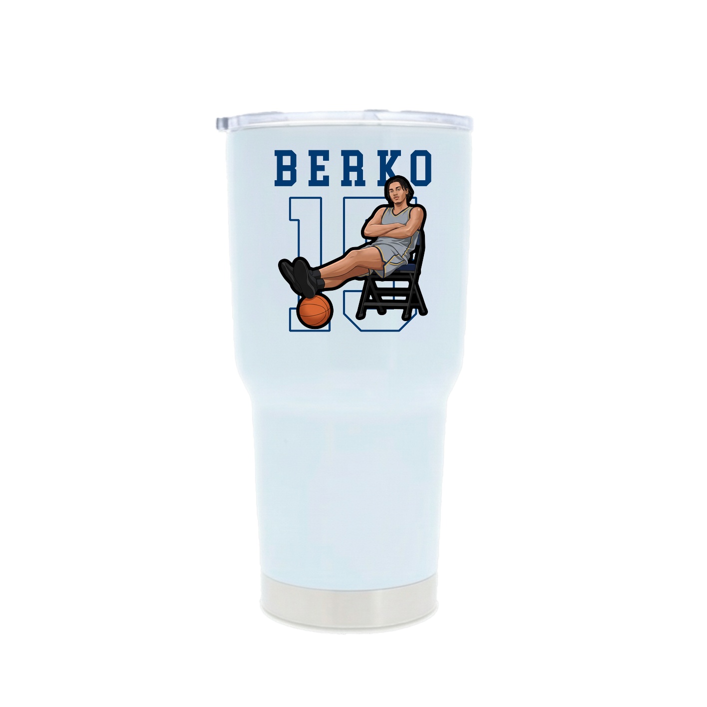 30oz Stainless Steel Tumbler — Shirsey in White