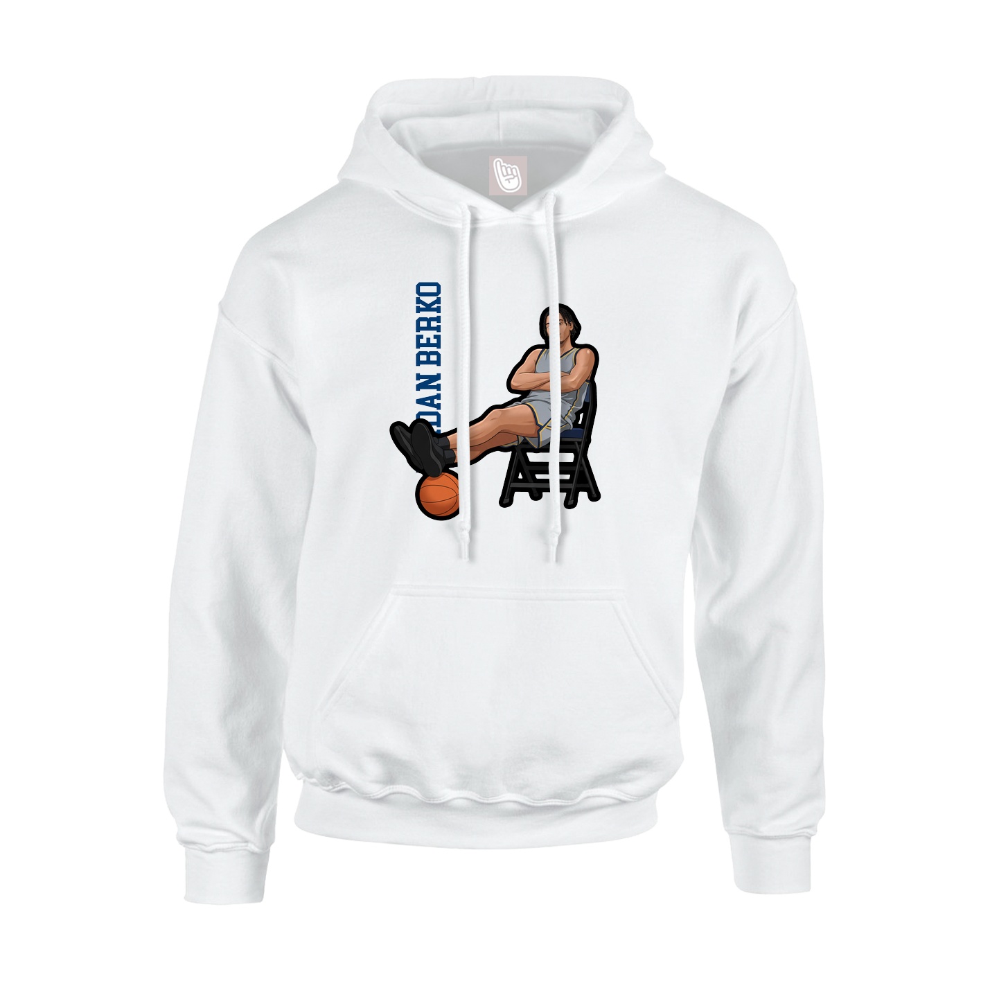 Hoodie — Name Vertical in White