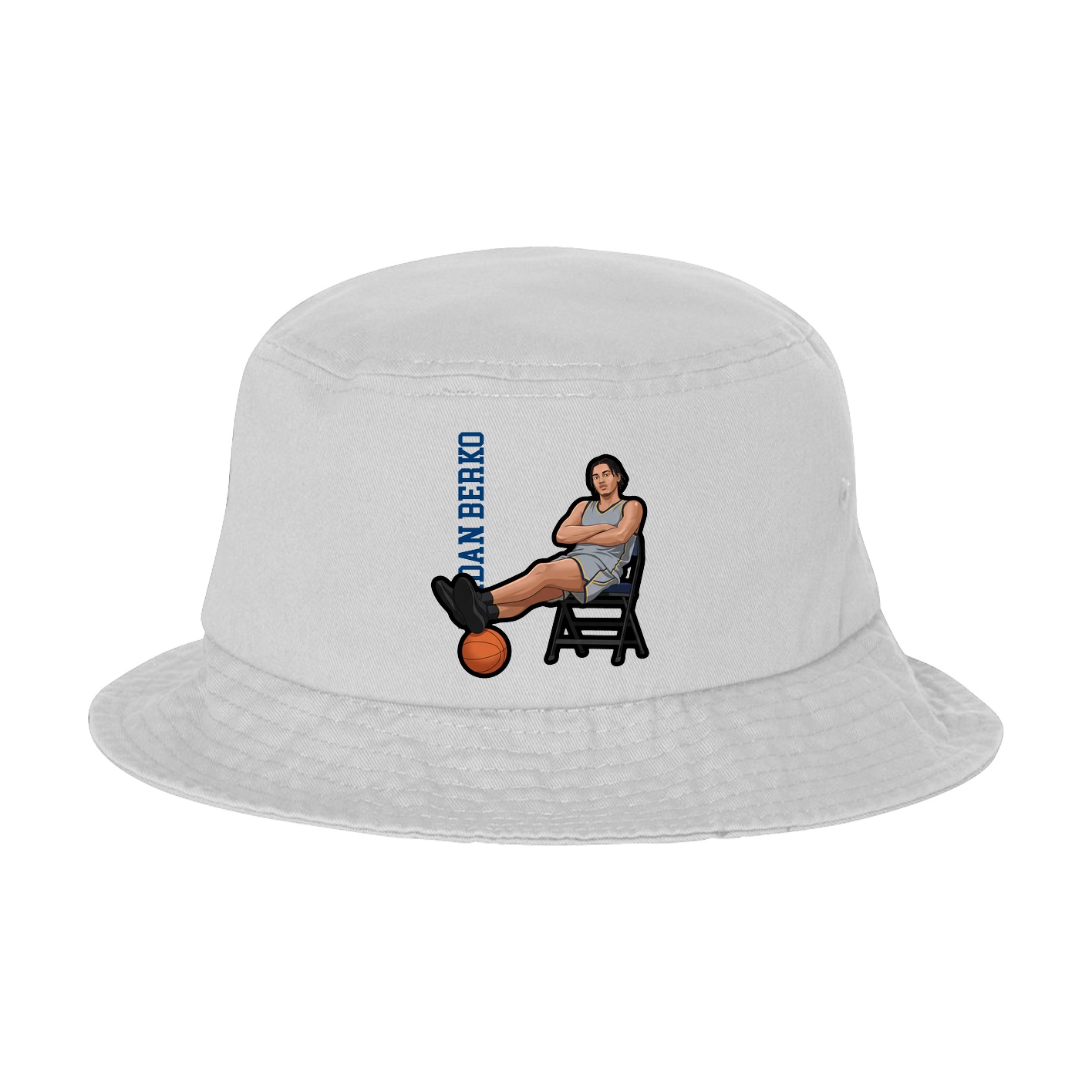 Bucket Cap — Name Vertical in White