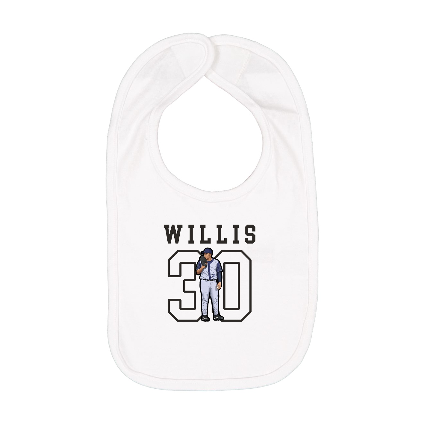 Infant Bib — Shirsey in White